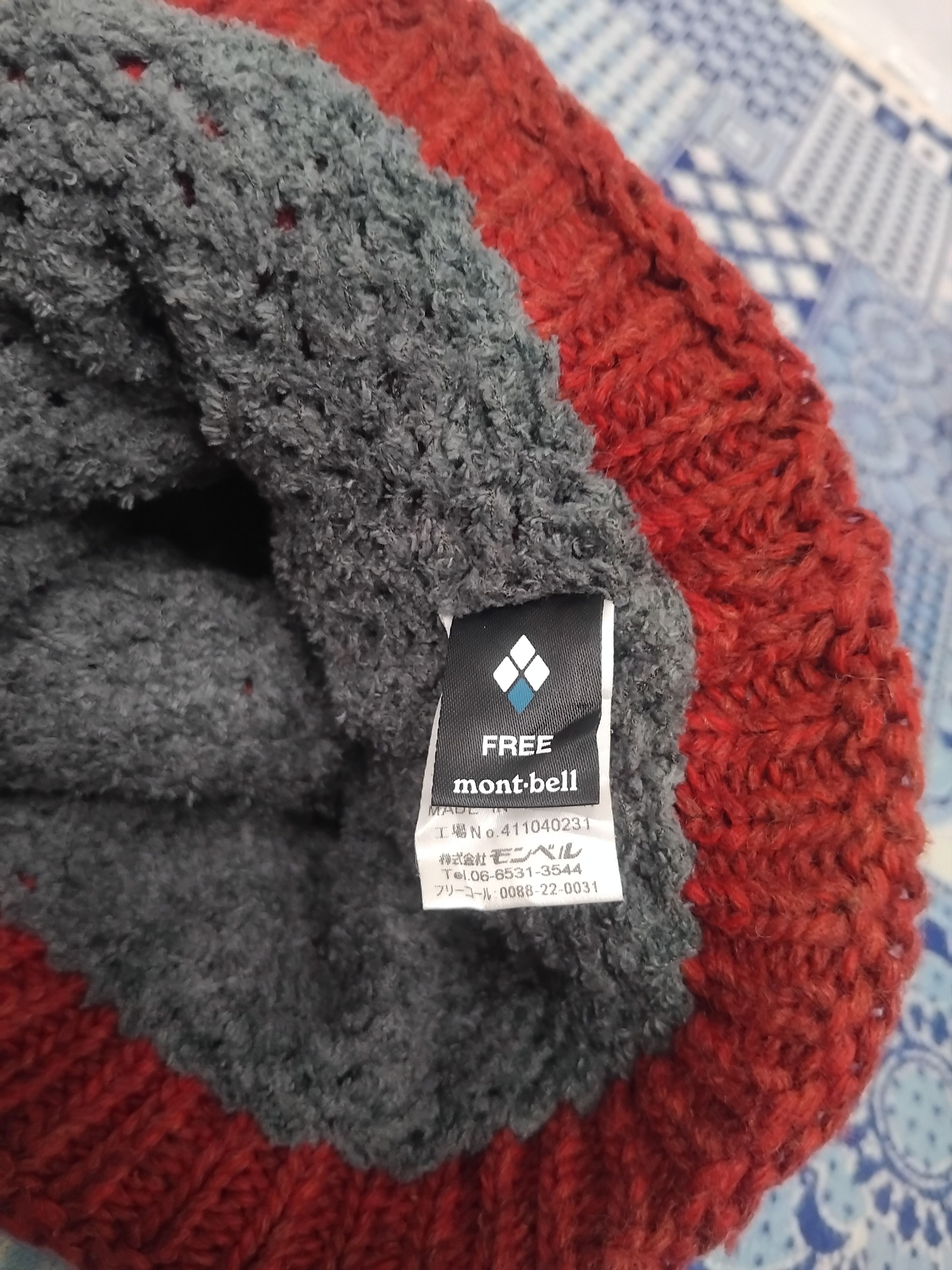 Montbell 💥Montbell red colour beanie hat Size ONE SIZE - 2 Thumbnail