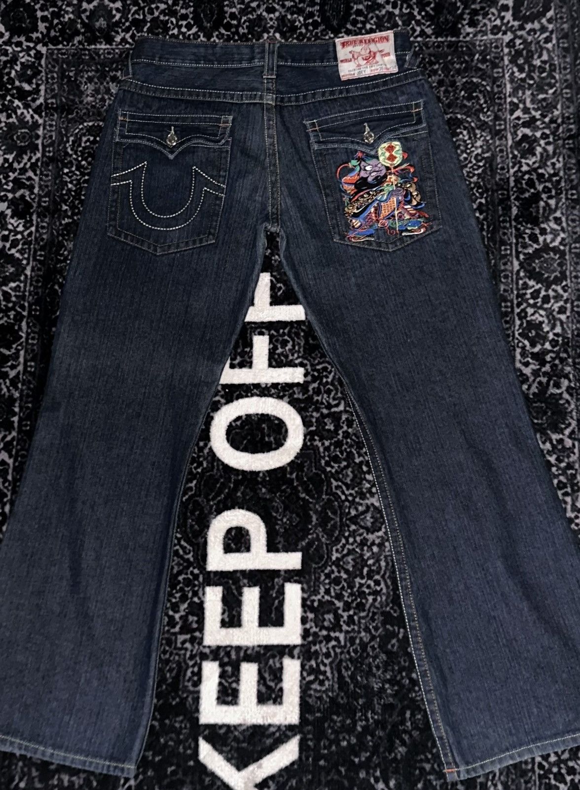 image of True Religion Embroidered Jeans in Blue, Men's (Size 36)