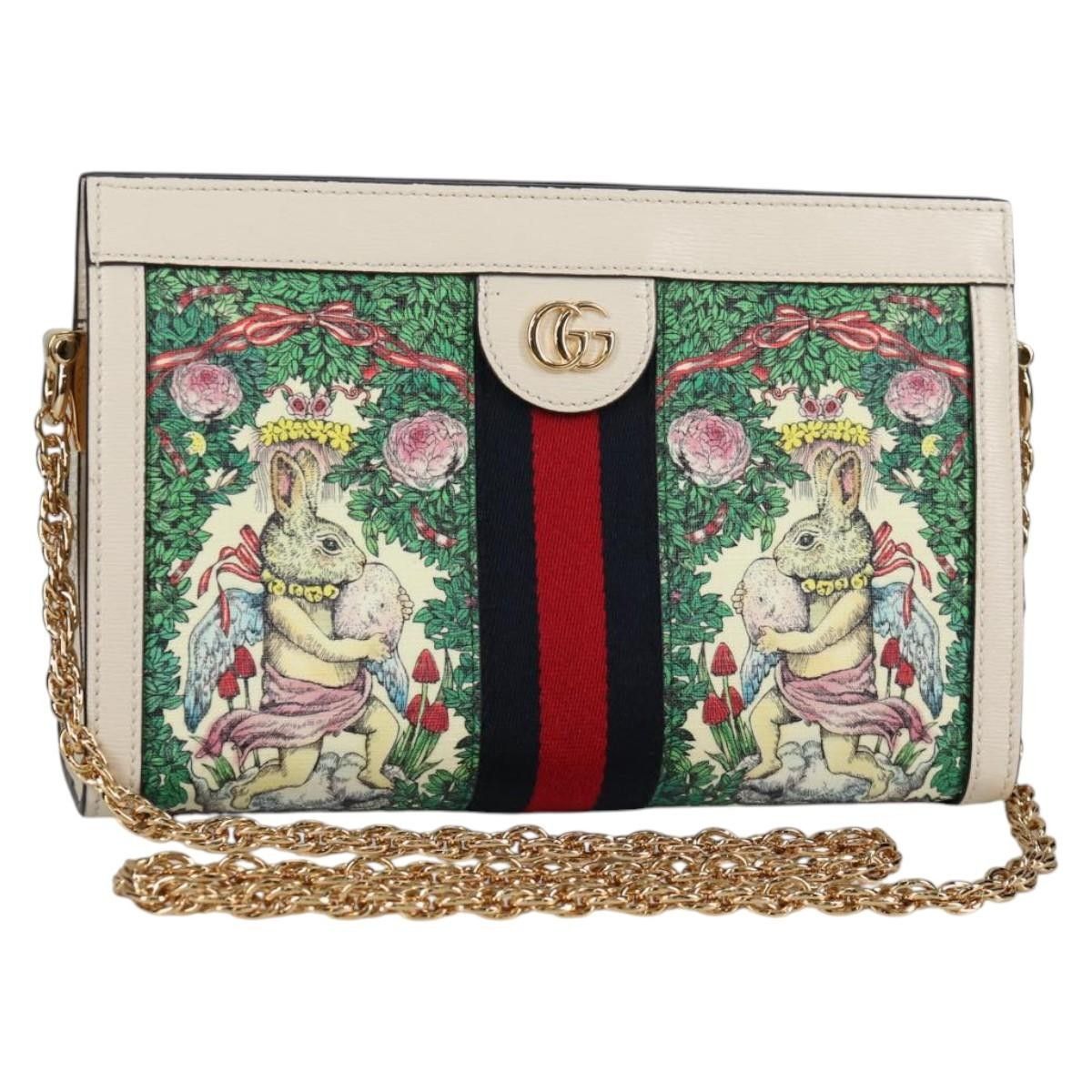 Gucci Gucci Ophidia Chain Shoulder Bag Flora GG Coated Canvas Size ONE SIZE - 1 Thumbnail