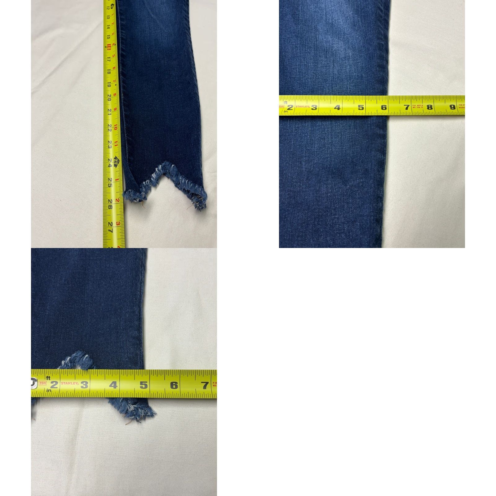 Frame VINTAGE FRAME Le Skinny de Jeanne Crop Jeans Dark Wash Frayed Hem 27X26 Size 27" / US 4 / IT 40 - 9 Thumbnail