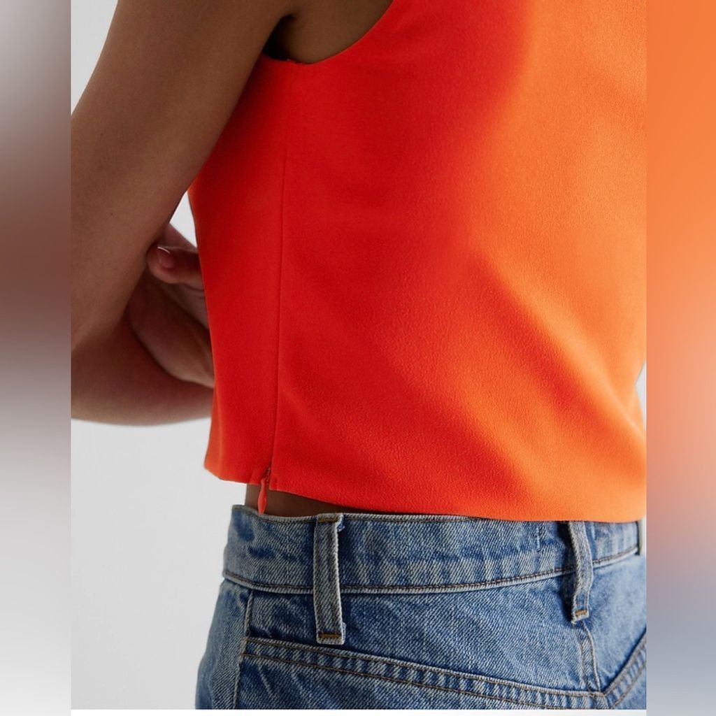 Express NEW with tags (NWT) Express Orange Square Neck Cropped Tank Size XL / US 12-14 / IT 48-50 - 6 Thumbnail
