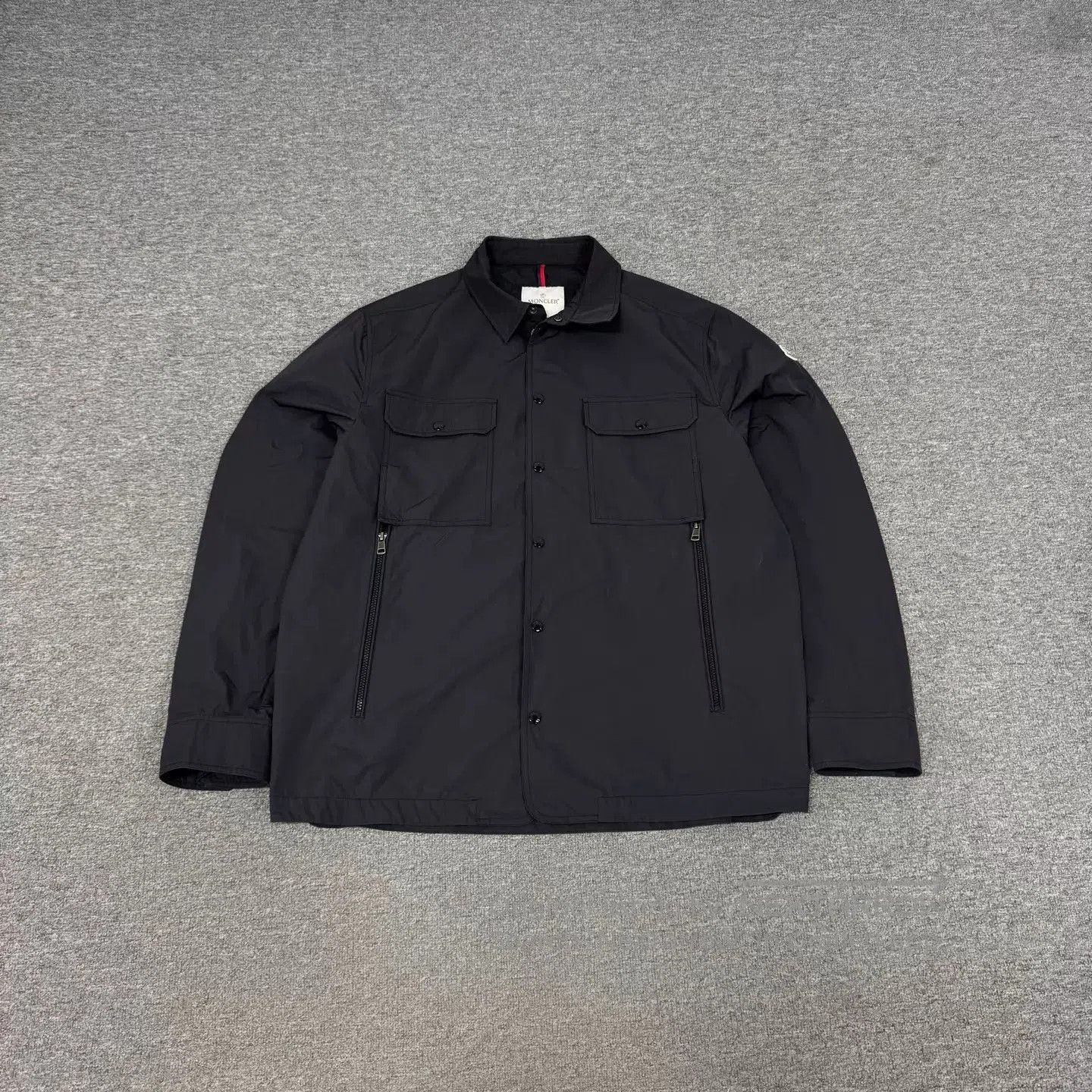 Moncler Black Button-Up Light Jacket with Pockets. Size US XXL / EU 58 / 5 - 1 Thumbnail
