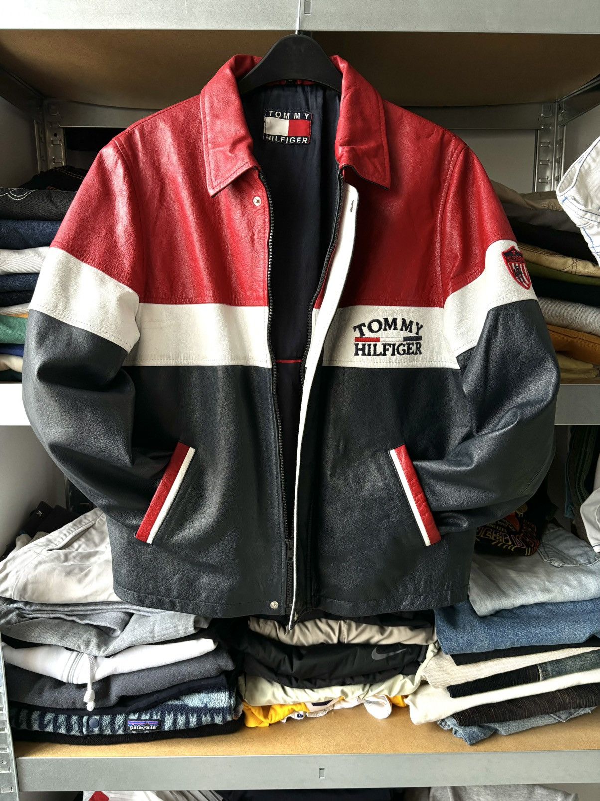 Tommy Hilfiger × Vintage Vintage Tommy Hilfiger Leather Jacket Size XS / US 0-2 / IT 36-38 - 5 Thumbnail