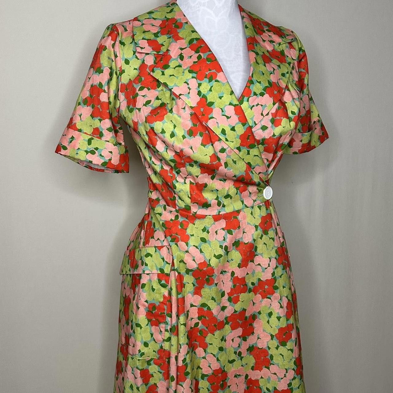 Designer × Vintage Loco Lindo 1950s-Inspired Floral Midi Dress Size Medium NWT Size M / US 6-8 / IT 42-44 - 2 Thumbnail