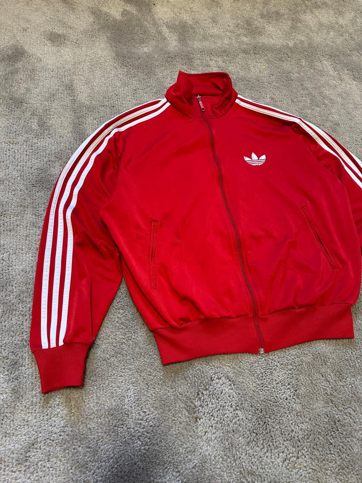 Adidas Vintage Adidas Track Jacket Red Sz M Size US M / EU 48-50 / 2 - 2 Thumbnail