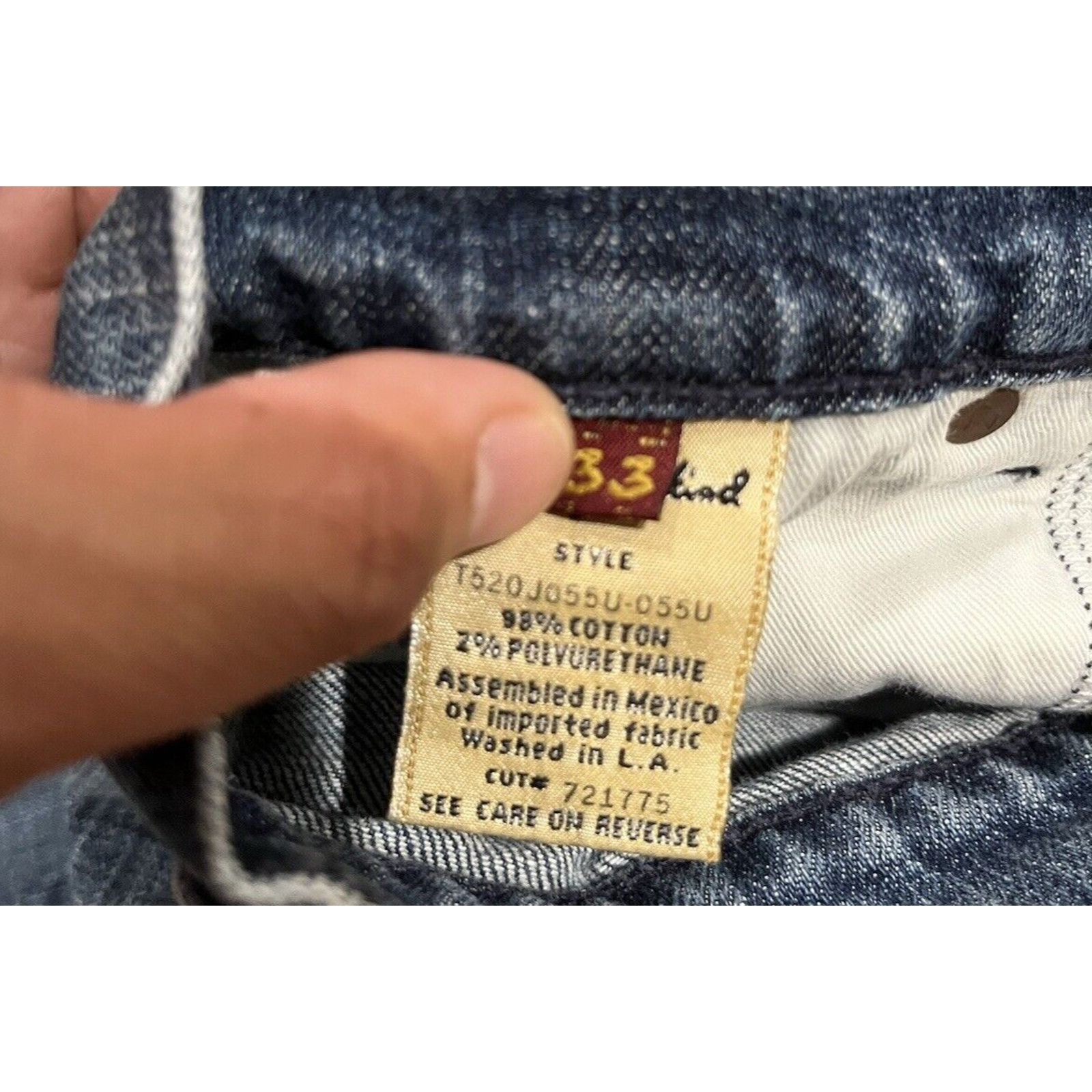 7 For All Mankind 7 For All Mankind Bootcut Jeans Size 33 BootcutU075055U-055U Size 33" - 4 Thumbnail