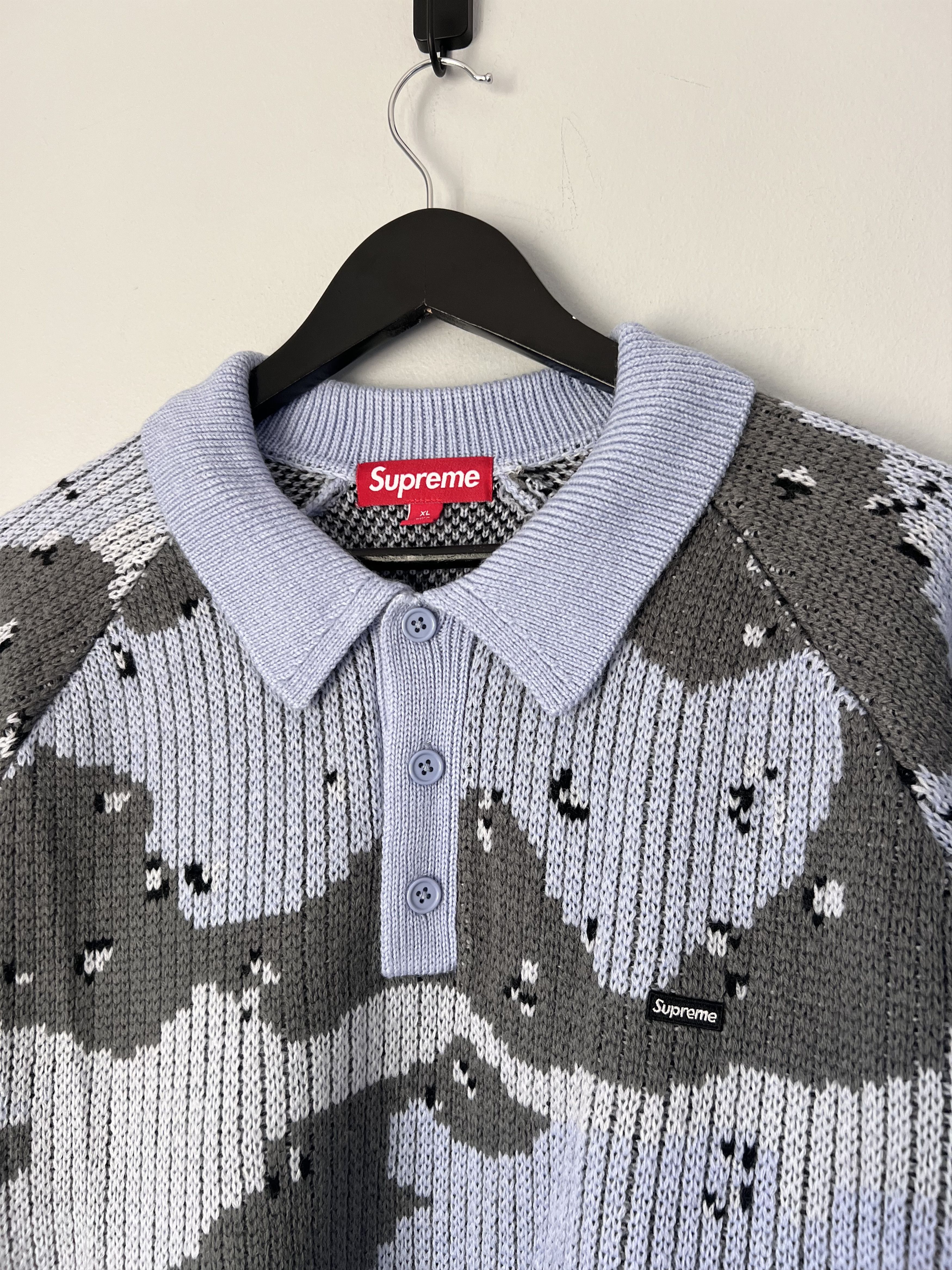 Supreme Supreme Small Box Logo Sweater in Blue Camo Size US XL / EU 56 / 4 - 2 Thumbnail