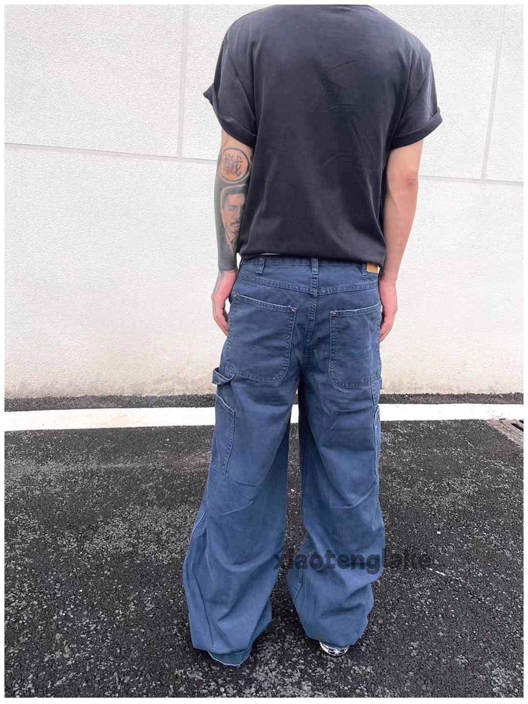 Vintage Utility loose baggy skate hiphop ripped carpenter pants Size US 32 / EU 48 - 7 Thumbnail