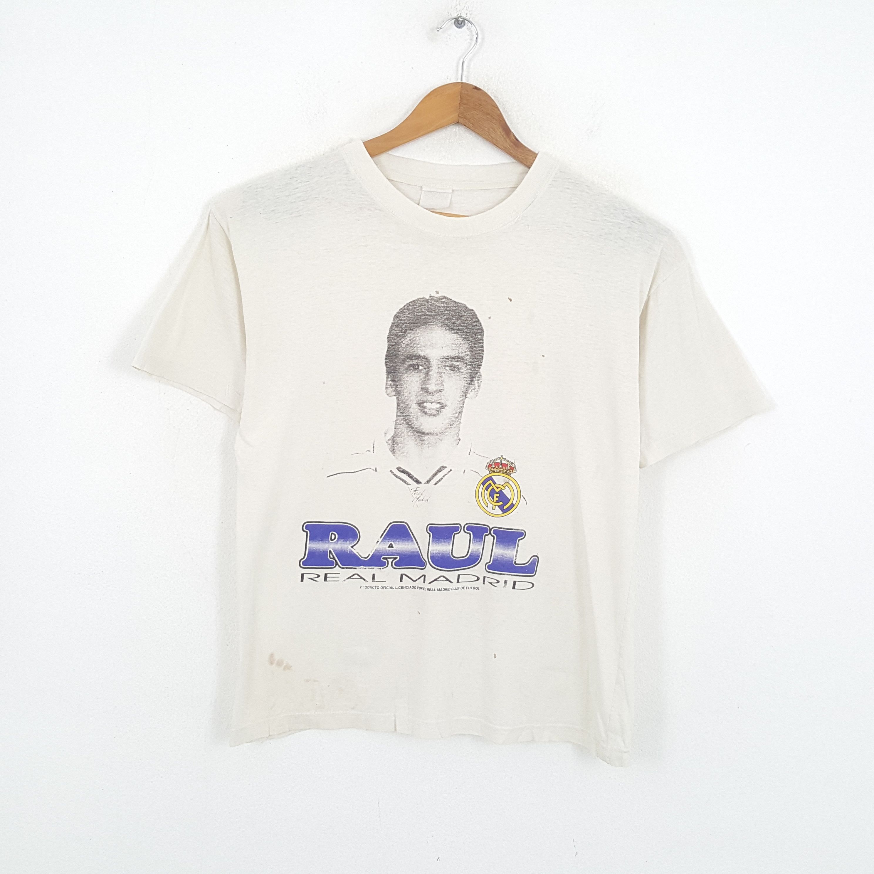 Vintage Vintage RAUL GONZALEZ REAL MADRID Lagend Players T-Shirt Size US L / EU 52-54 / 3 - 1 Thumbnail