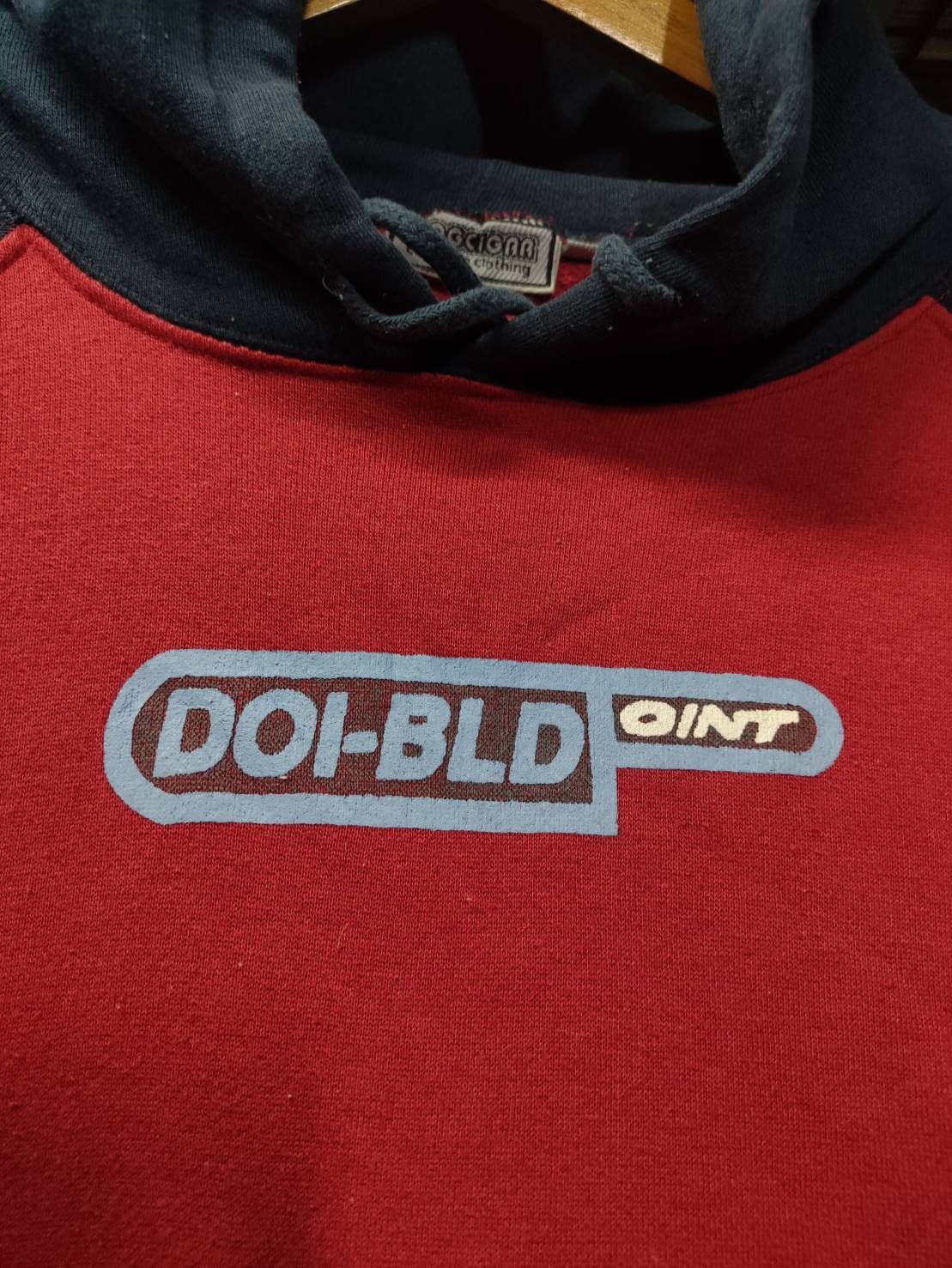 Japanese Brand Vtg 00's Dogcigar " Doi-Bld Point " Two Tone Hoodie Size US L / EU 52-54 / 3 - 4 Thumbnail