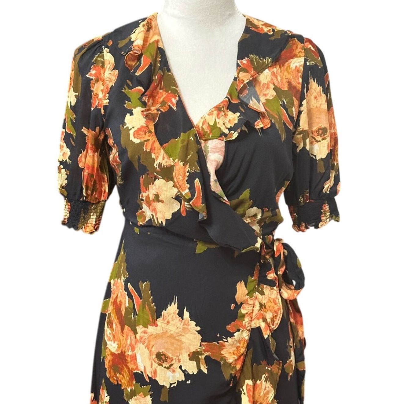 Other BTFL-Life Wrap Dress Maxi Ruffle Hem Floral Print Women’s XS Size XS / US 0-2 / IT 36-38 - 3 Thumbnail