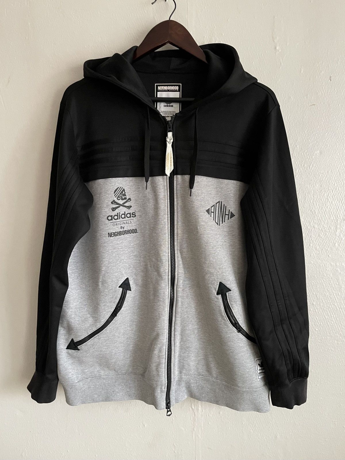 Adidas × Neighborhood Adodas X Neighborhood NBHD Skull Logo Zip Hoodie AONH Tokyo Size US L / EU 52-54 / 3 - 8 Thumbnail
