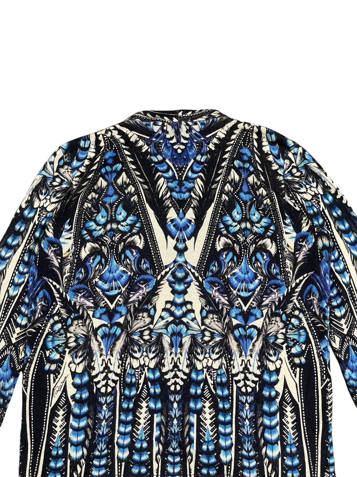 Roberto Cavalli FW14 Roberto Cavalli Floral Blue Cardigan Size M / US 6-8 / IT 42-44 - 7 Thumbnail