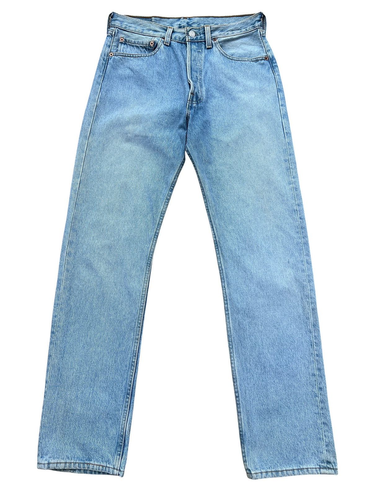 Levi's Vintage 90s Levis 501 USA Distressed Denim Jeans 31x31 Size 31" - 2 Thumbnail