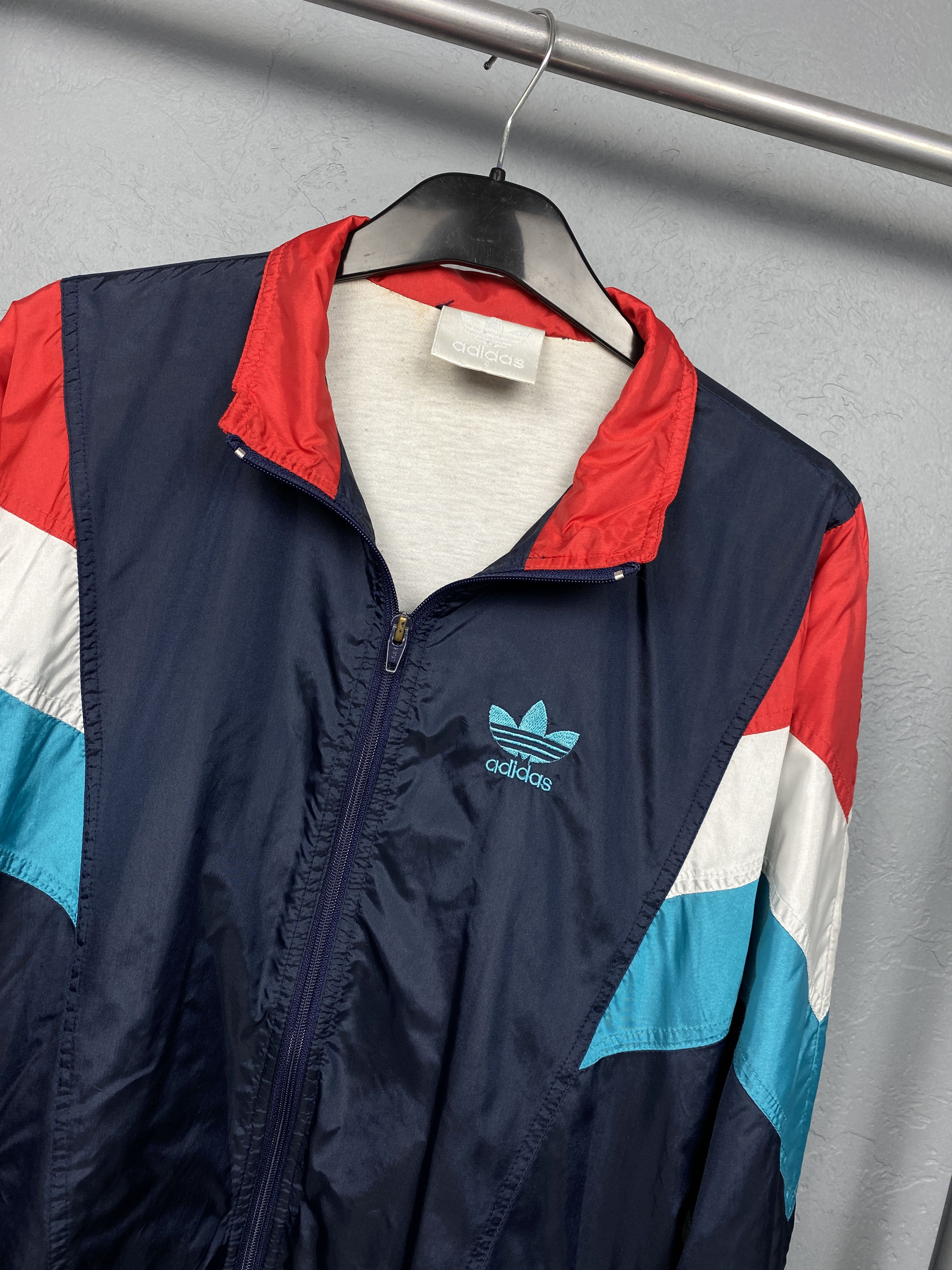 Adidas × Vintage Adidas 90s Vintage Mens Track Top Nylon Jacket Size US XL / EU 56 / 4 - 2 Thumbnail
