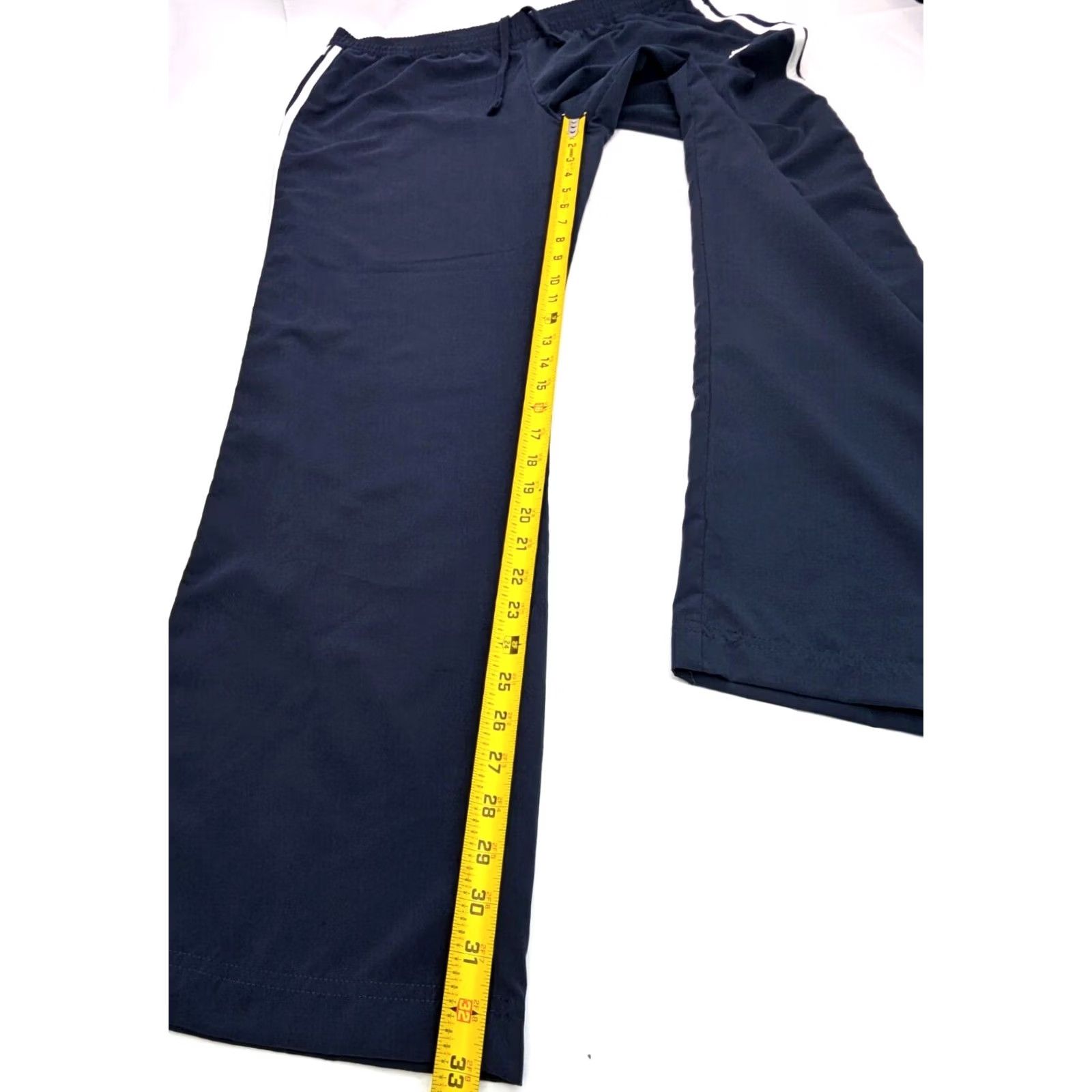 Nike Nike Track Sweatpants Women XL Navy Blue Straight Leg Pockets, Regular Inseam 33in, 36x33, Polyester, Vintage Style, Classic Track Warm Up Pants, Nike Size 40" / US 18 - 3 Thumbnail