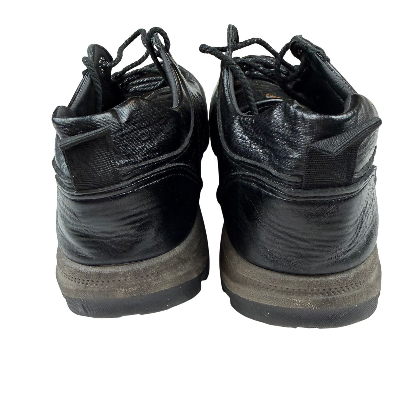 Other HTF Black Leather Lace-Up Casual Sneakers Shoes Size US 10.5 / EU 43-44 - 4 Thumbnail