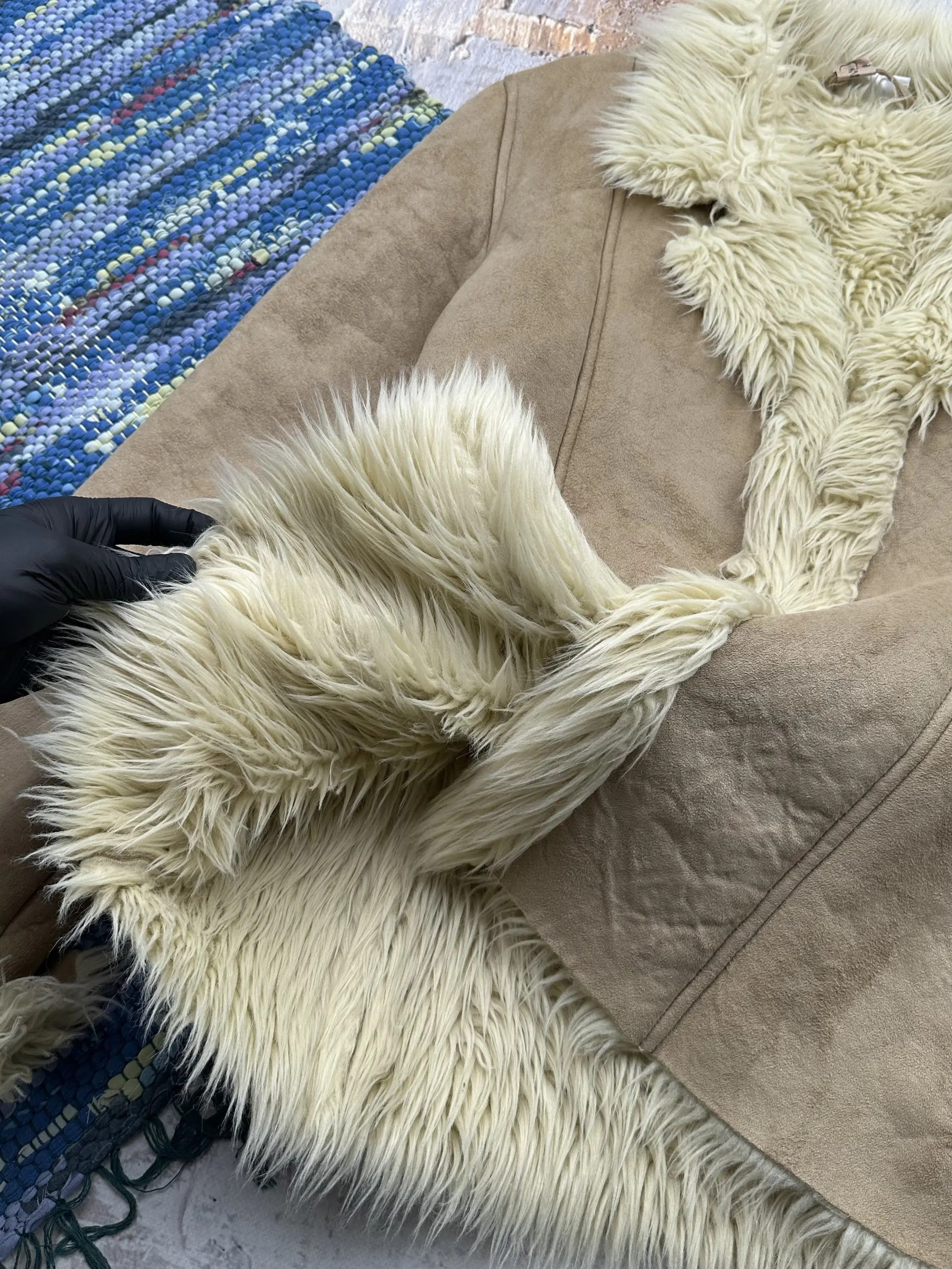 Vintage Vintage Faux Sheepskin Coat A291(460)D15 Size M / US 6-8 / IT 42-44 - 4 Thumbnail