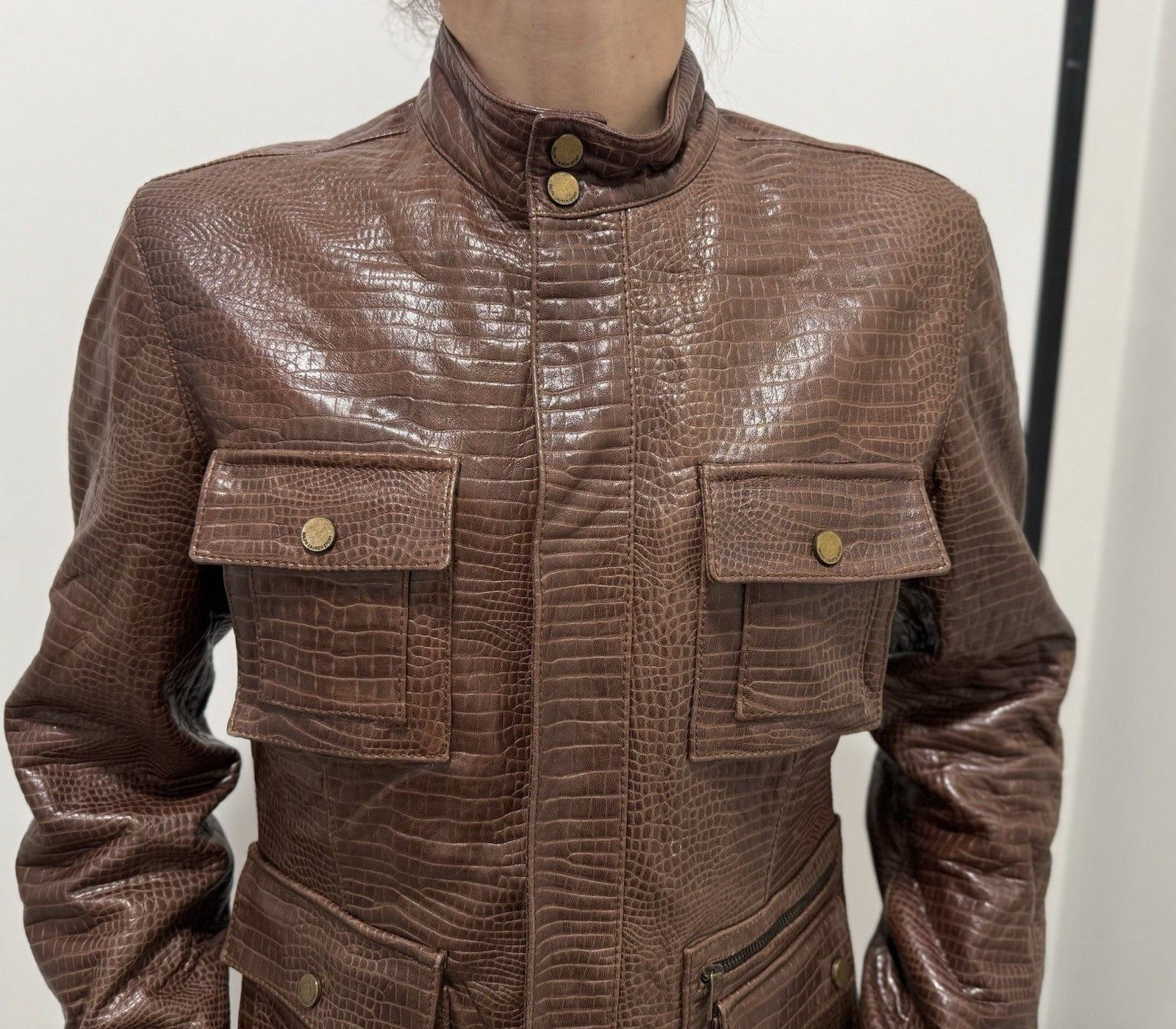 Ralph Lauren Sport DDP Vintage Ralph Lauren Sport embossed croc leather Jacket Size M / US 6-8 / IT 42-44 - 2 Thumbnail