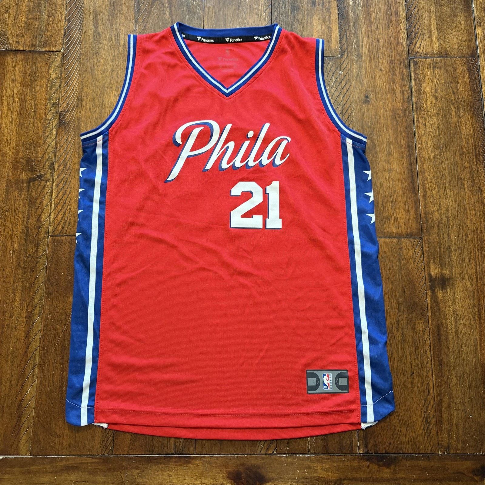 Vintage Philadelphia 76ers Jersey Youth XL Joel Embiid 21 Fanatics Size XL / US 12-14 / IT 48-50 - 6 Thumbnail