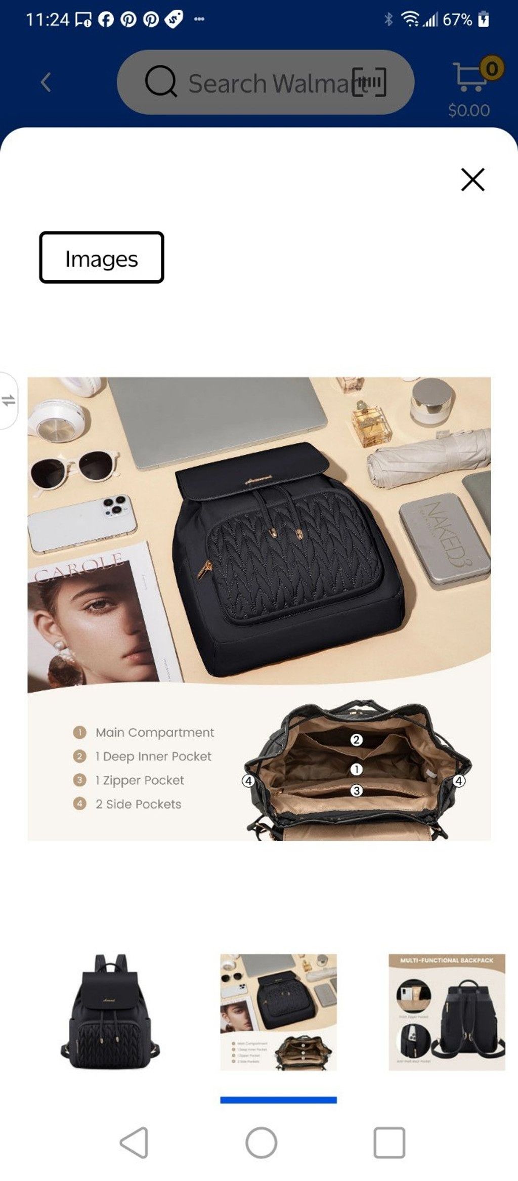 Love Moschino Lovevook Mini Backpack NWT Size ONE SIZE - 2 Thumbnail
