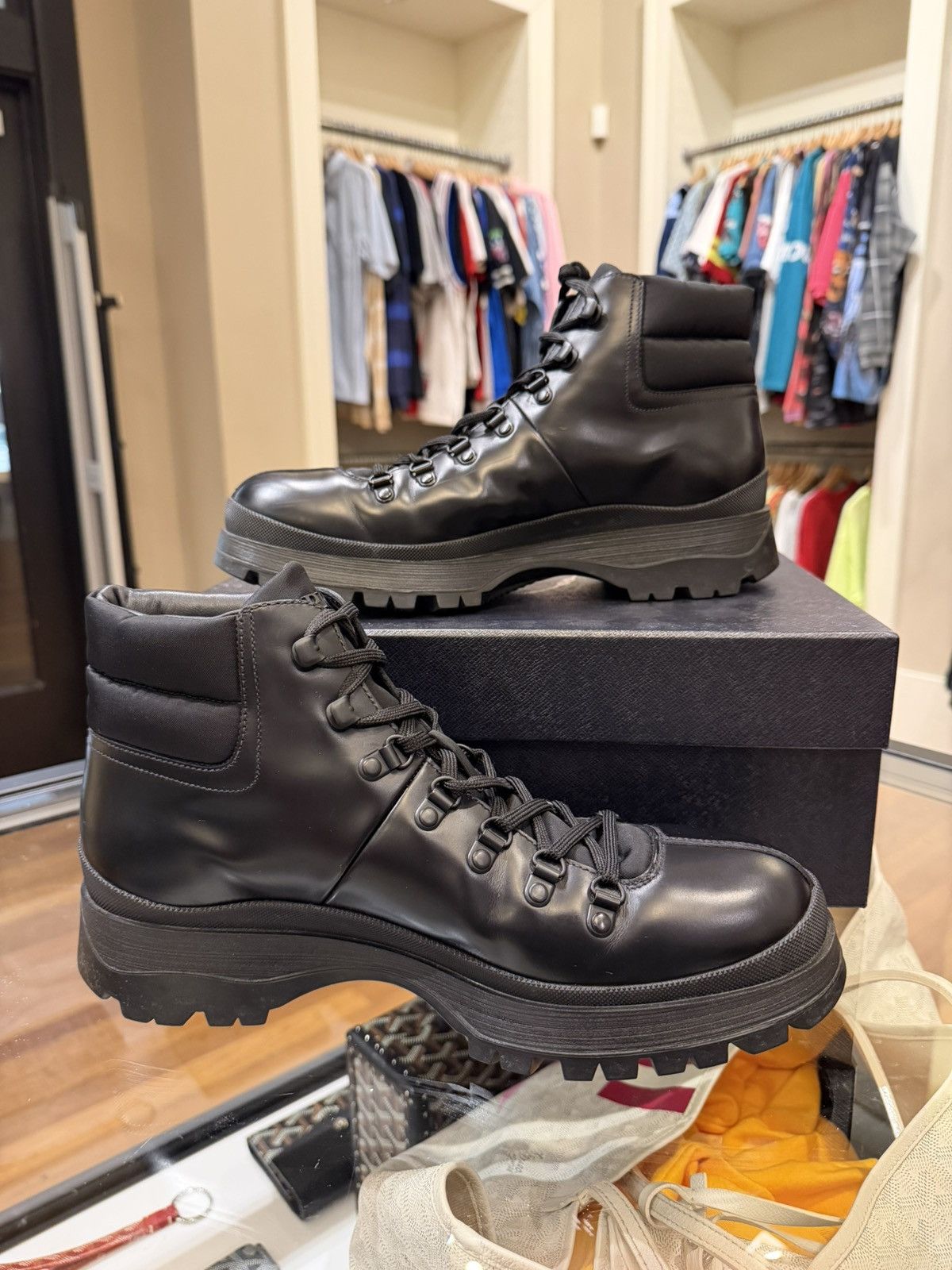 Prada Prada Brixxen Leather Ankle Boots Size US 9 / EU 42 - 4 Thumbnail