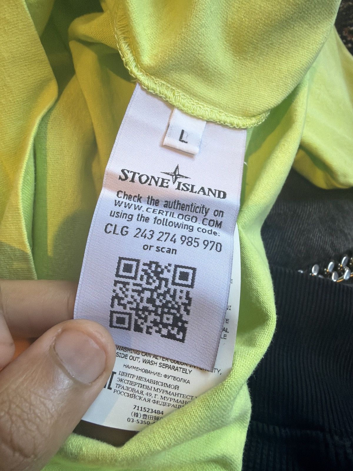 Stone Island Stone Island Neon Yellow Long Sleeve Size US L / EU 52-54 / 3 - 6 Thumbnail