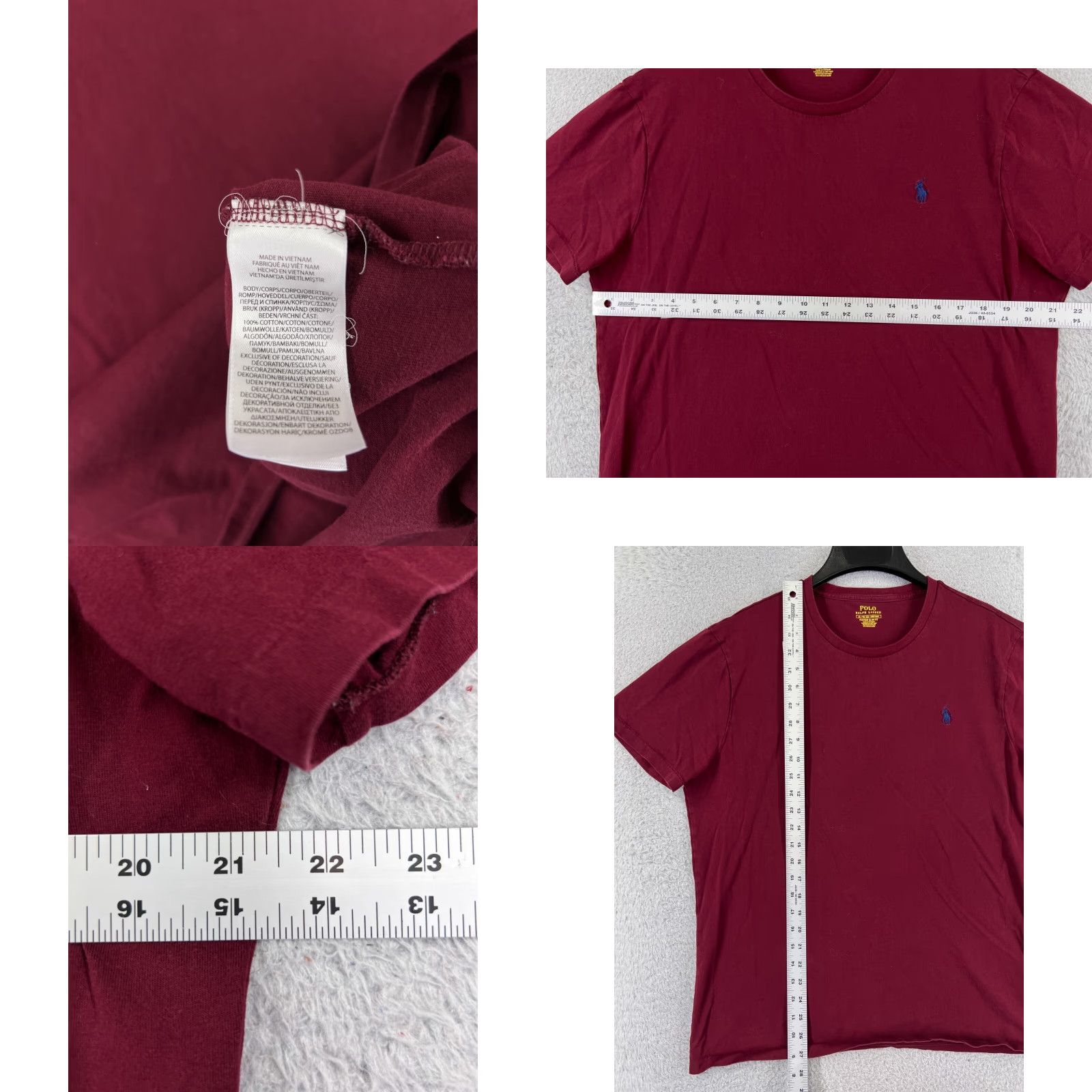 Ralph Lauren VINTAGE Polo Ralph Lauren Shirt Mens Extra Large Red Crew Neck Short Sleeve Cotton Size US XL / EU 56 / 4 - 8 Thumbnail