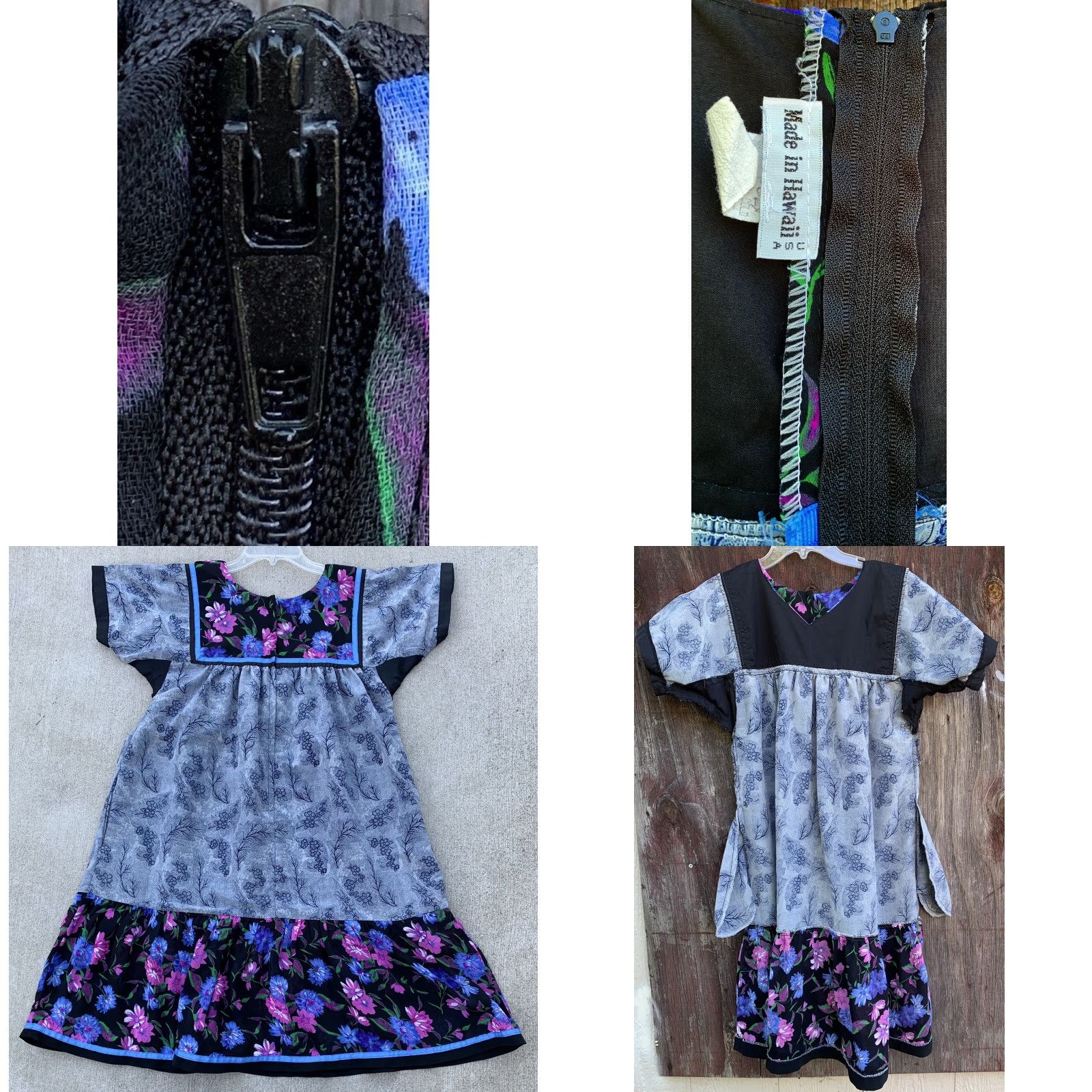 ALOHAS VINTAGE Made In Hawaii MuuMuu Pockets Zipper In Back Tiki Aloha Hawaiian Size P Women's/Mens? Size S / US 4 / IT 40 - 8 Thumbnail