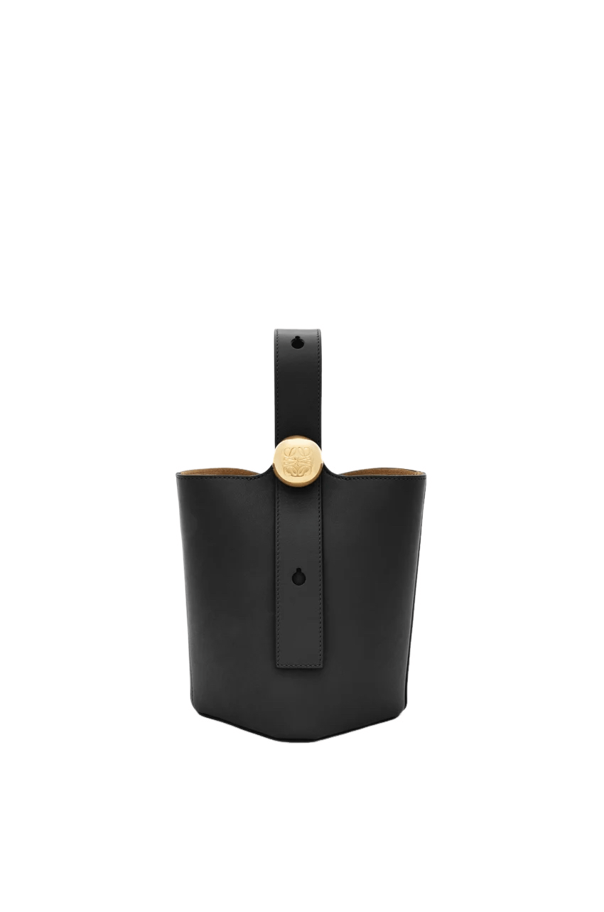 Loewe LOEWE Pebble Mini Black Smooth Leather Bucket Bag Size ONE SIZE - 1 Thumbnail