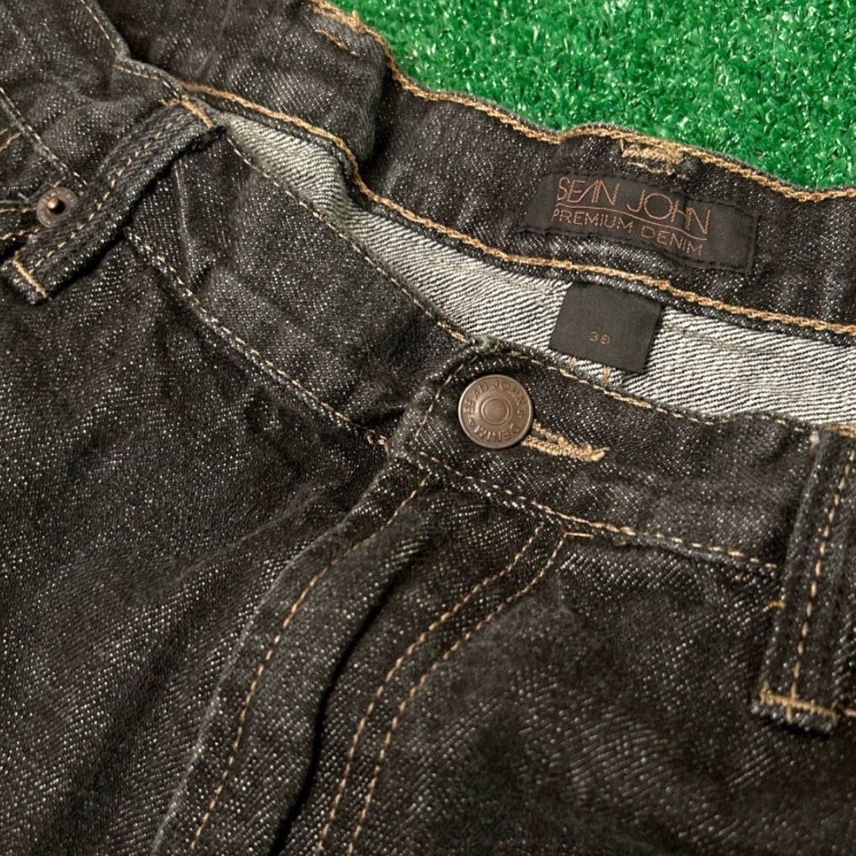 Sean John VINTAGE Sean John JNCO Baggy Hip Hop Skater Grunge Jeans Shorts Men Size 38 Jorts Black 38 JNCO Logo Pockets Grunge Hip Hop 2000s Mens Size US 38 / EU 54 - 3 Thumbnail