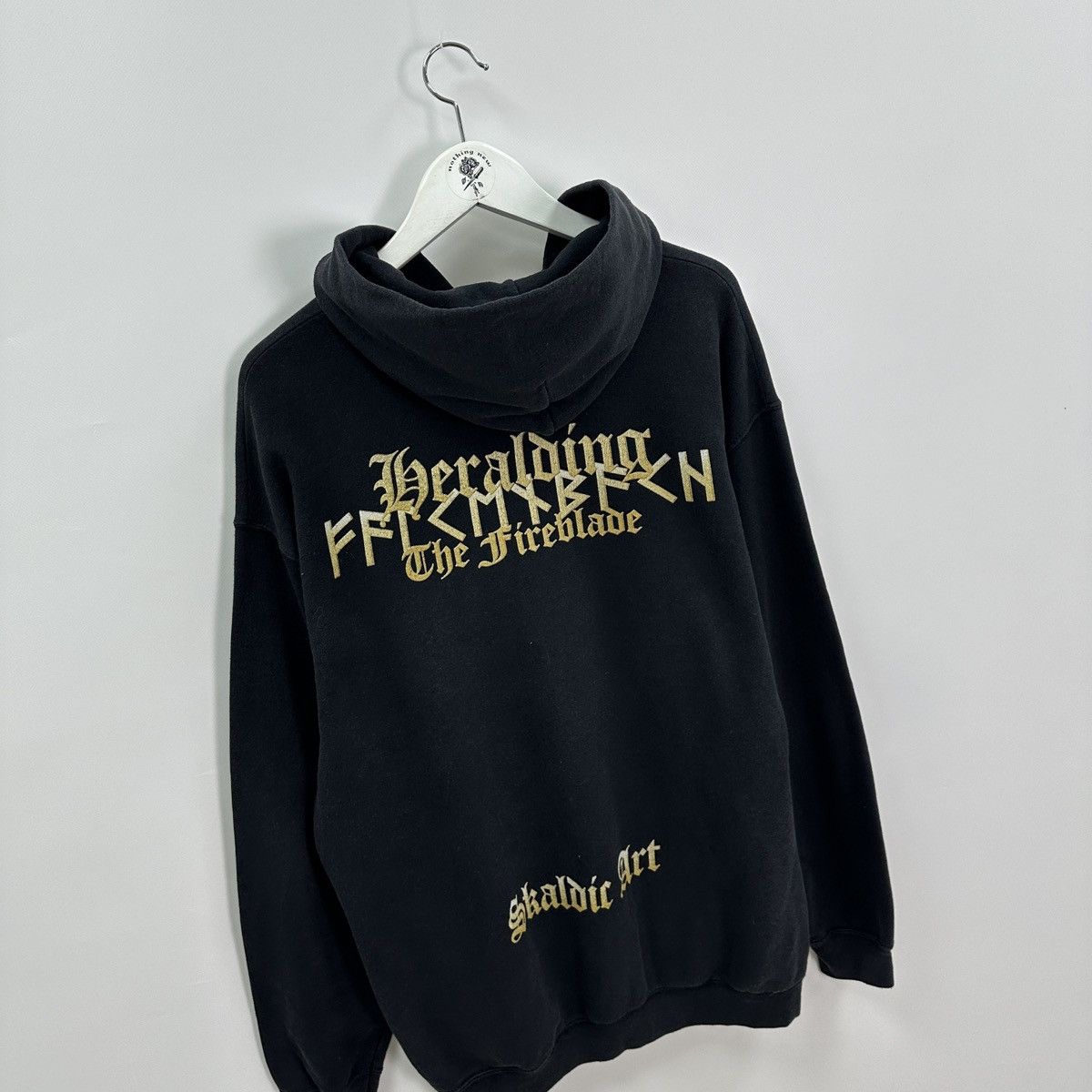 Band Tees Vintage 00s Falkenbach Heralding The Fireblade rock hoodie Size US XL / EU 56 / 4 - 6 Thumbnail