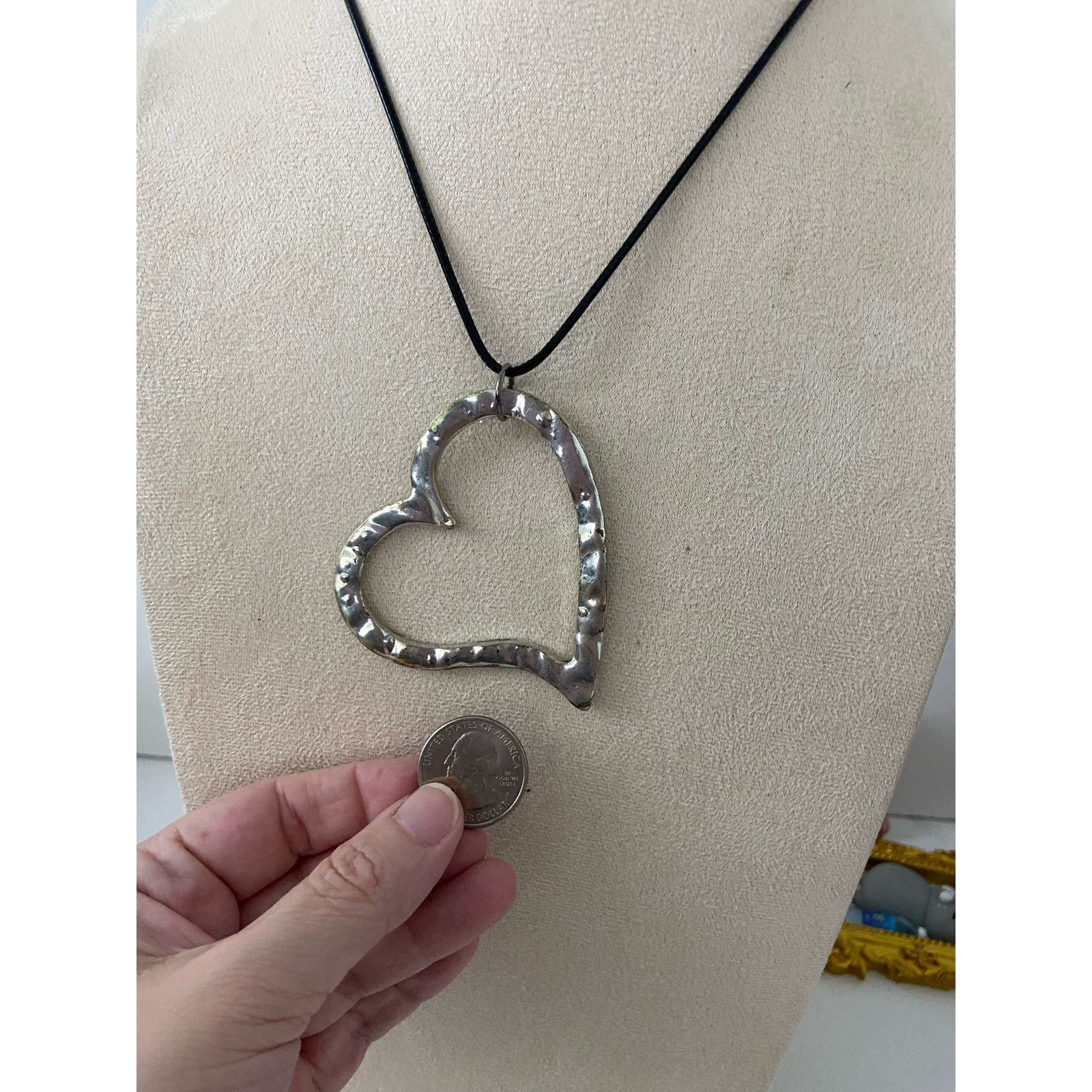 Handmade metal heart necklace Size ONE SIZE - 2 Thumbnail