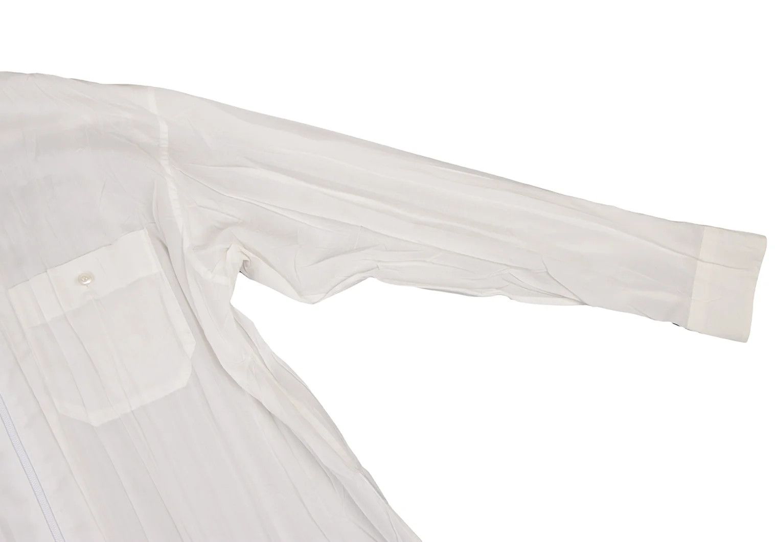 Issey Miyake Pleats Zip Shirt in White XL Size US XL / EU 56 / 4 - 6 Thumbnail
