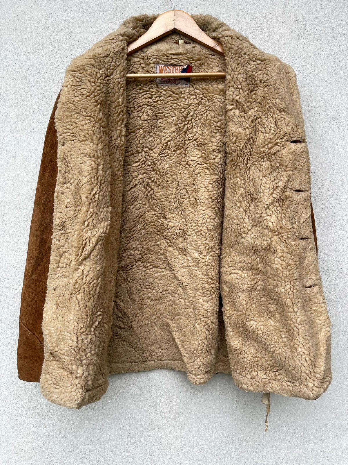 Schott × Vintage × Western Rise Vintage 90s Schott N.Y.C Western Shearling Leather Jacket Size US L / EU 52-54 / 3 - 8 Thumbnail