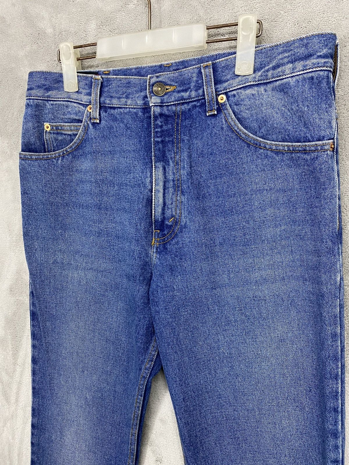 Gucci VINTAGE GUCCI COTTON BLUE JEANS GG WEB PATCH🔥 Size US 32 / EU 48 - 3 Thumbnail