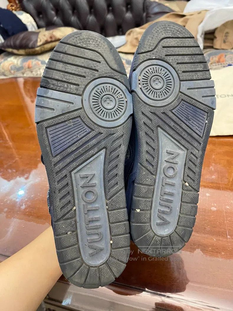 Louis Vuitton Louis Vuitton Blue lychee skin patchwork denim presbyopic Size US 7.5 / EU 40-41 - 6 Thumbnail