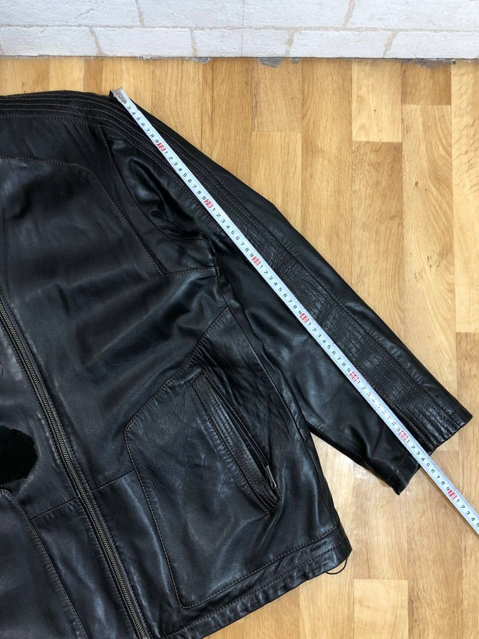 Genuine Leather 90s genuine leather gray boxy bomber jacket avant garde Size US L / EU 52-54 / 3 - 13 Thumbnail