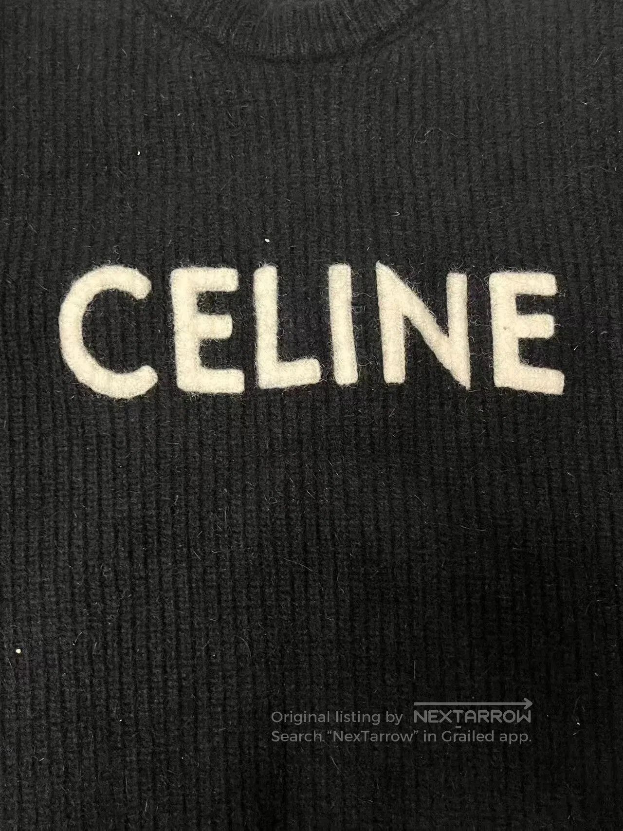 Celine classic embroidered crew neck wool sweater. Size US XS / EU 42 / 0 - 3 Thumbnail