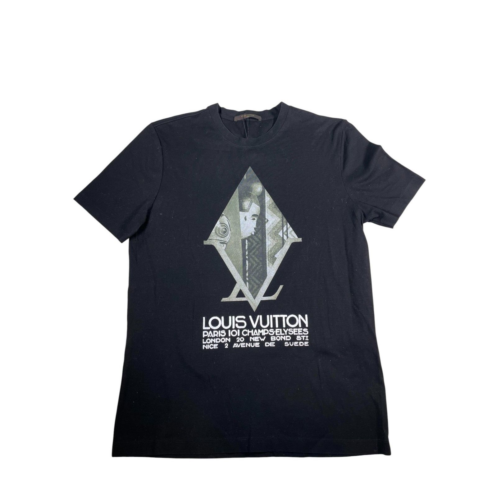 Louis Vuitton Louis Vuitton Diamond LV Black Tee Size US L / EU 52-54 / 3 - 1 Thumbnail