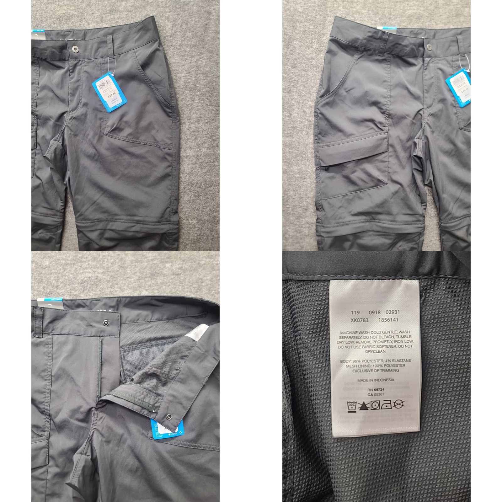 Vintage Columbia Pants Womens 16x35 Kestrel Trail Relaxed Fit Mid Rise Convertible Size 38" / US 16 / IT 52 - 8 Thumbnail