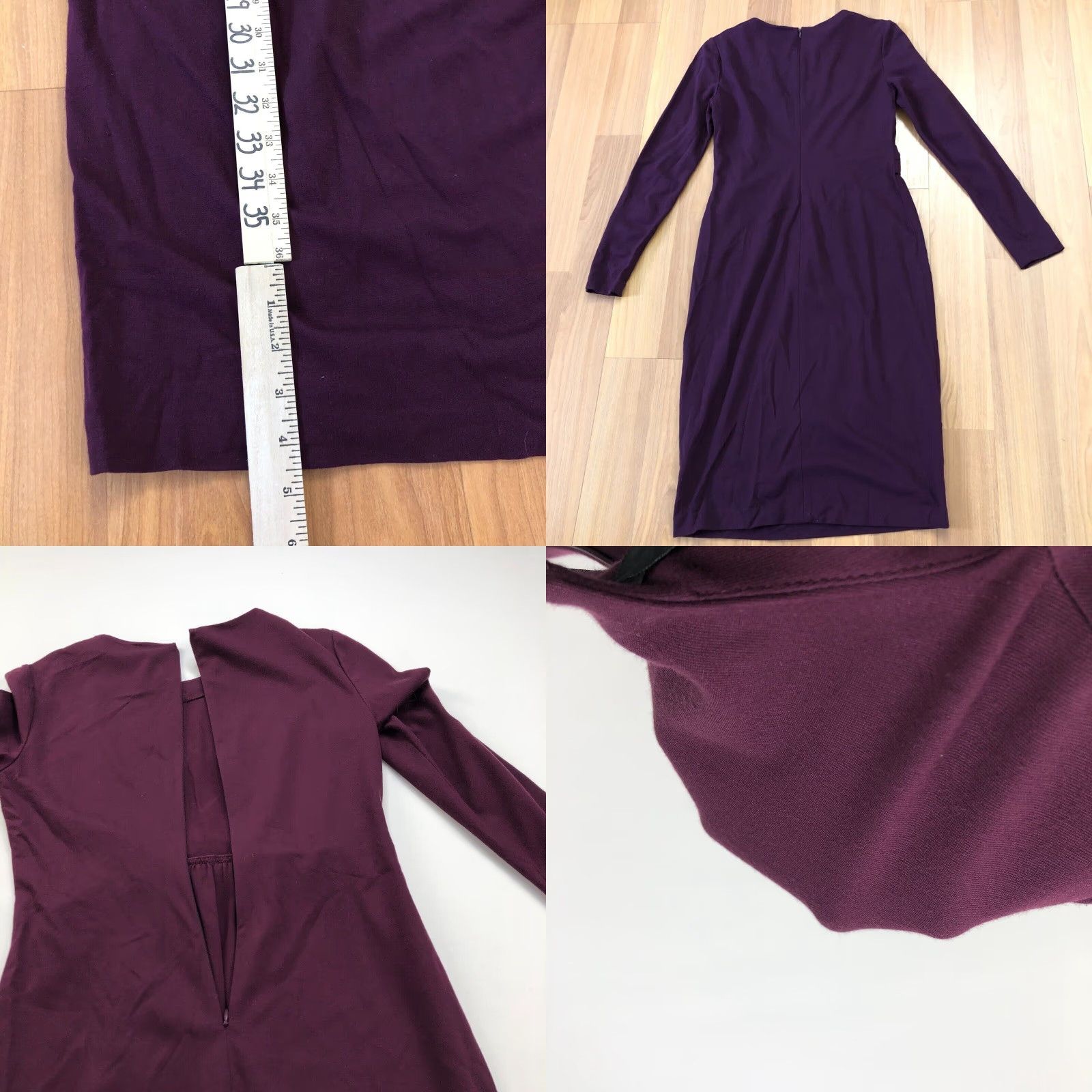 Vintage Lafayette 148 Pencil Dress Size 4 Women Full Length Dress Wine Purple Size S / US 4 / IT 40 - 10 Thumbnail