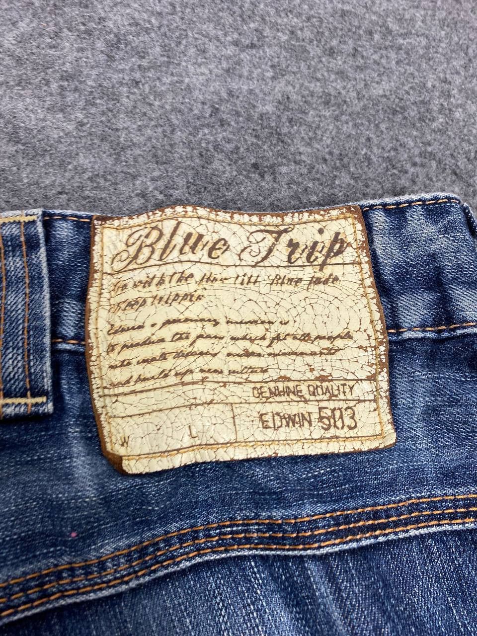 Edwin vintage edwin blue trip distressed denim nice design Size US 43 - 6 Thumbnail