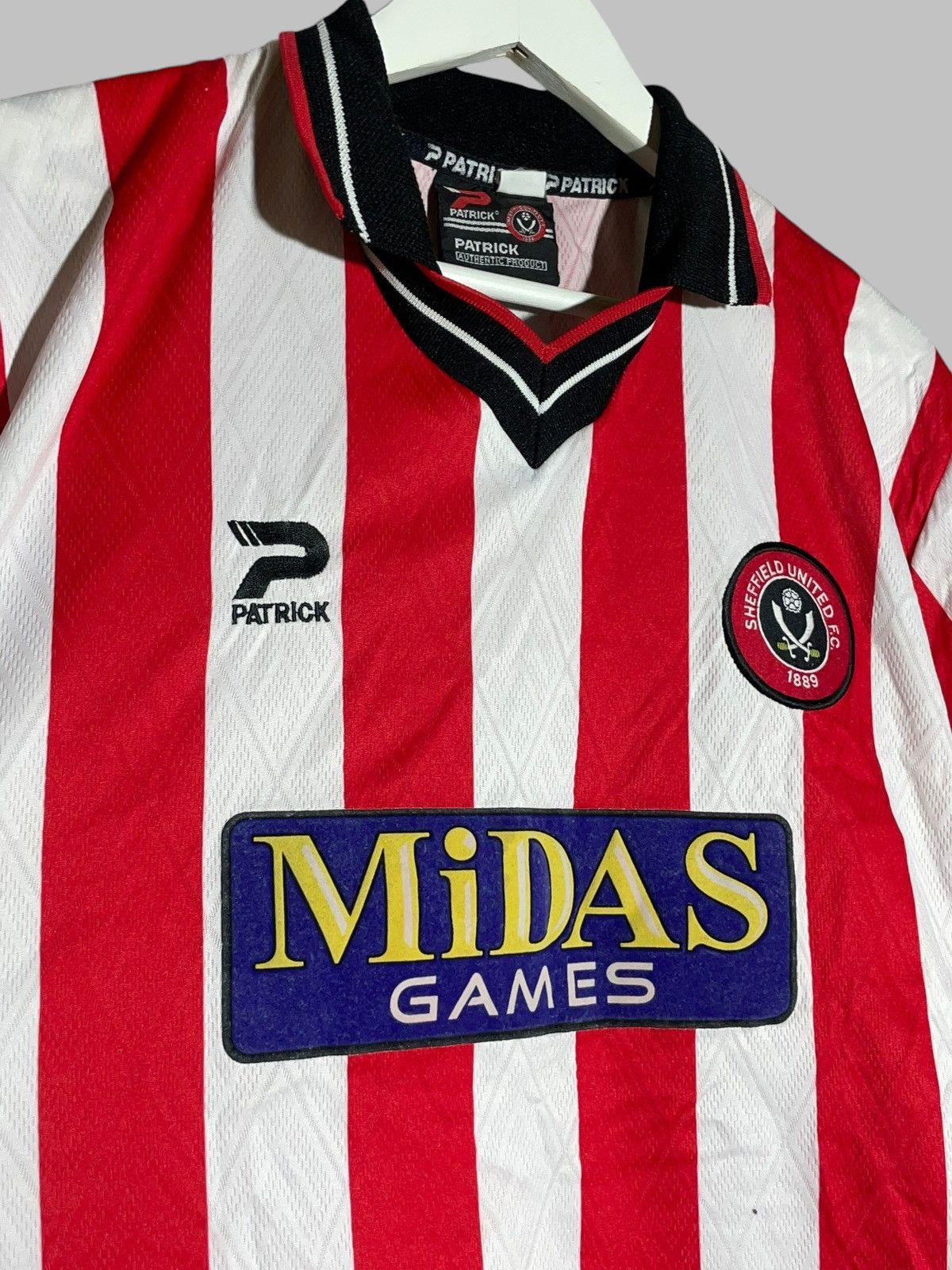 Vintage Sheffield United Patrick 2001/02 Vintage Home Football Shirt Size US XL / EU 56 / 4 - 5 Thumbnail