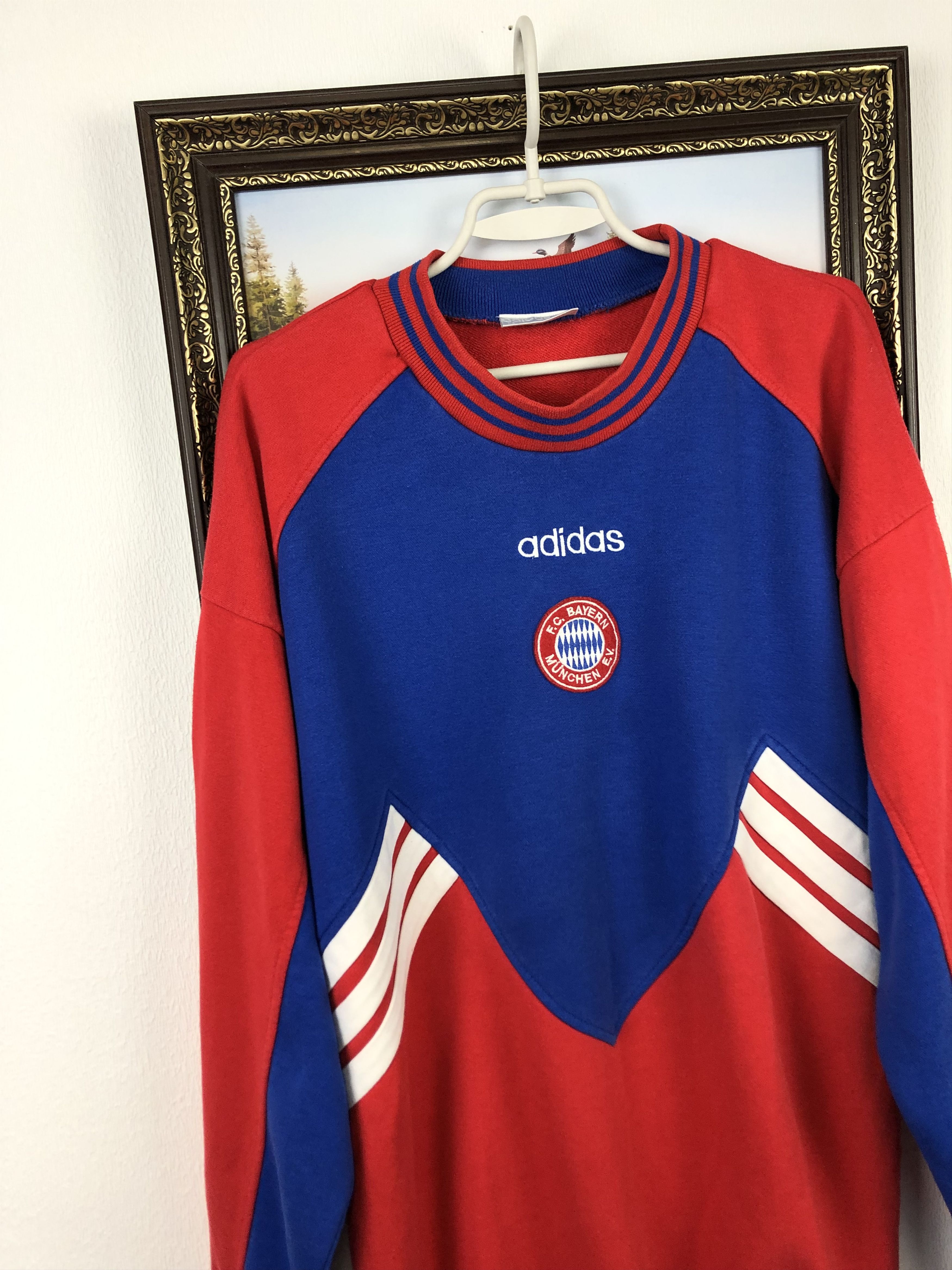 Adidas Vintage 90's Bayern Munich Football Sweatshirt Soccer Rare Size US L / EU 52-54 / 3 - 3 Thumbnail