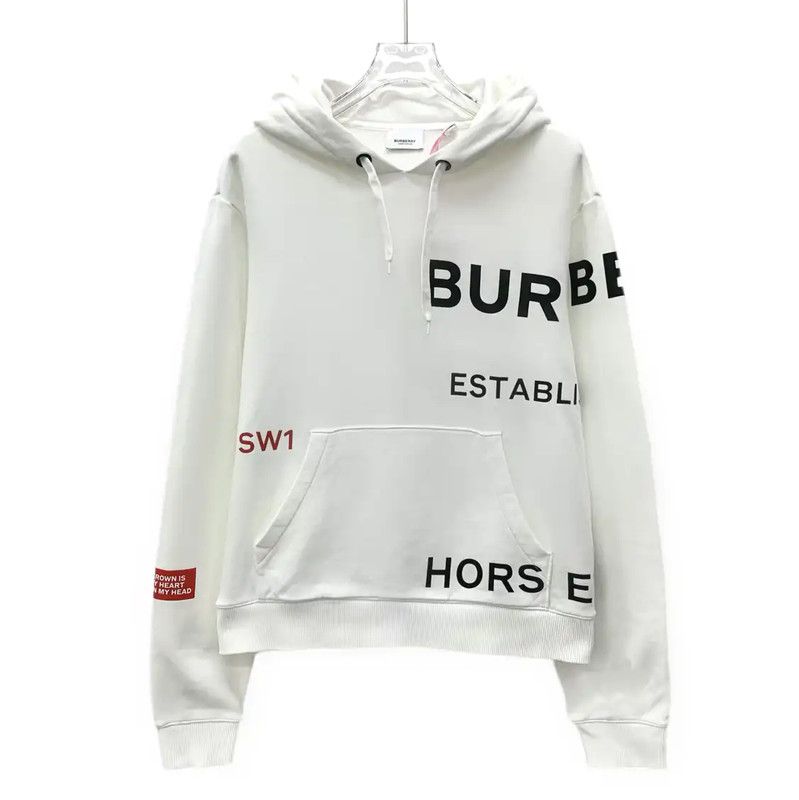 Burberry Burberry White Cotton Women's Sweatshirt Size XS / US 0-2 / IT 36-38 - 1 Thumbnail