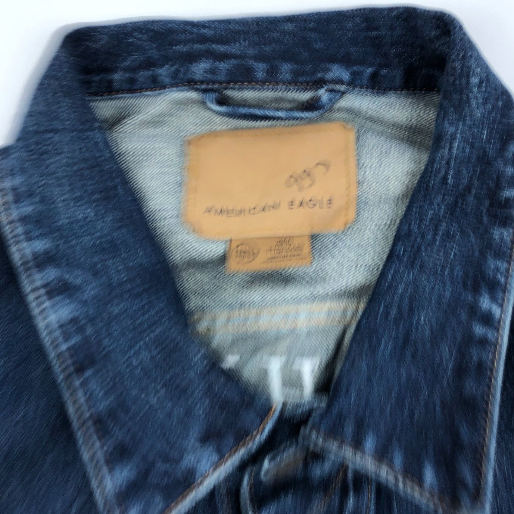 American Eagle Outfitters The Summer I Turned Pretty Cast + Crew Denim Jacket American Eagle Adult 3XL S3 Trucker Blue Mens Denim Jacket Size US XXL / EU 58 / 5 - 4 Thumbnail