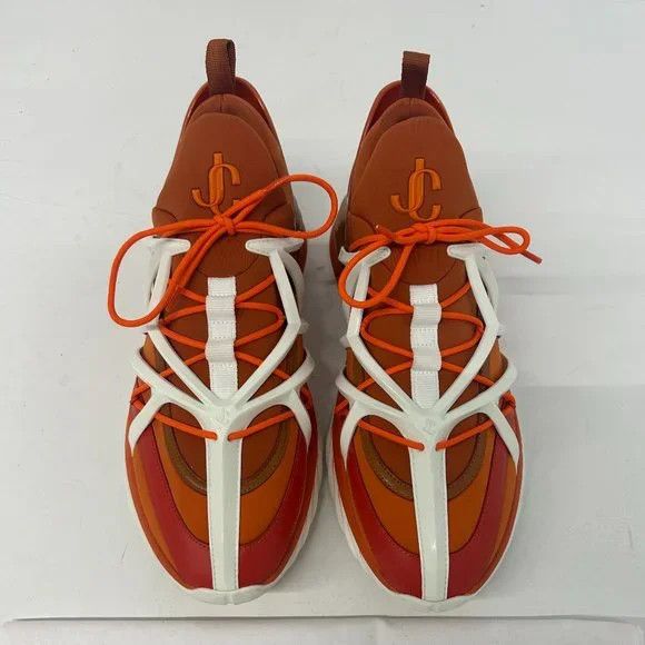Jimmy Choo Jimmy Choo V Amber Orange Mix Low-Top Sneakers - EU43/US10 Size US 10 / EU 43 - 3 Thumbnail