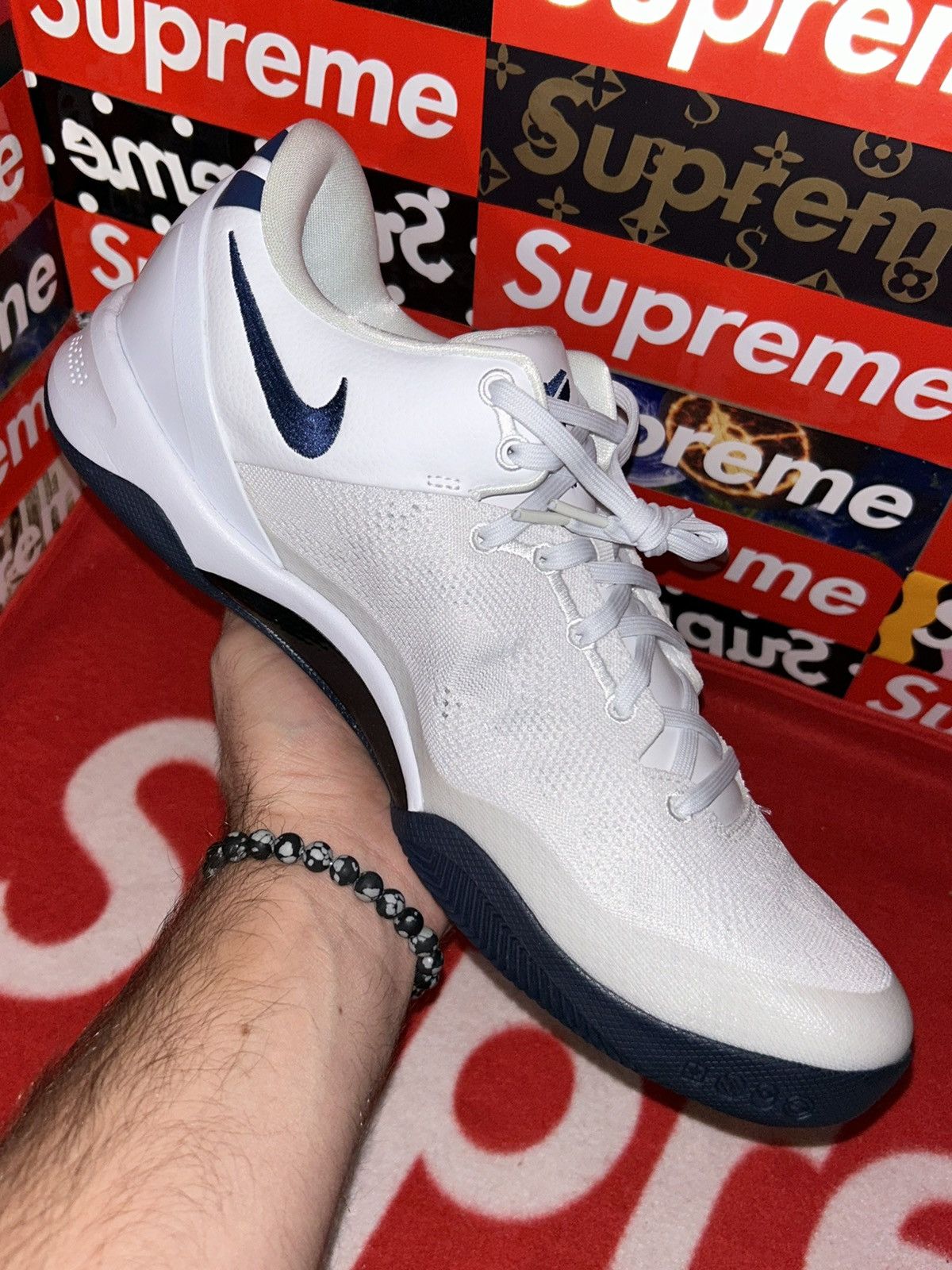 Nike SAMPLE Nike Kobe 8 Protro TB Promo ‘White Midnight Navy’ NEW Size US 13 / EU 46 - 7 Thumbnail