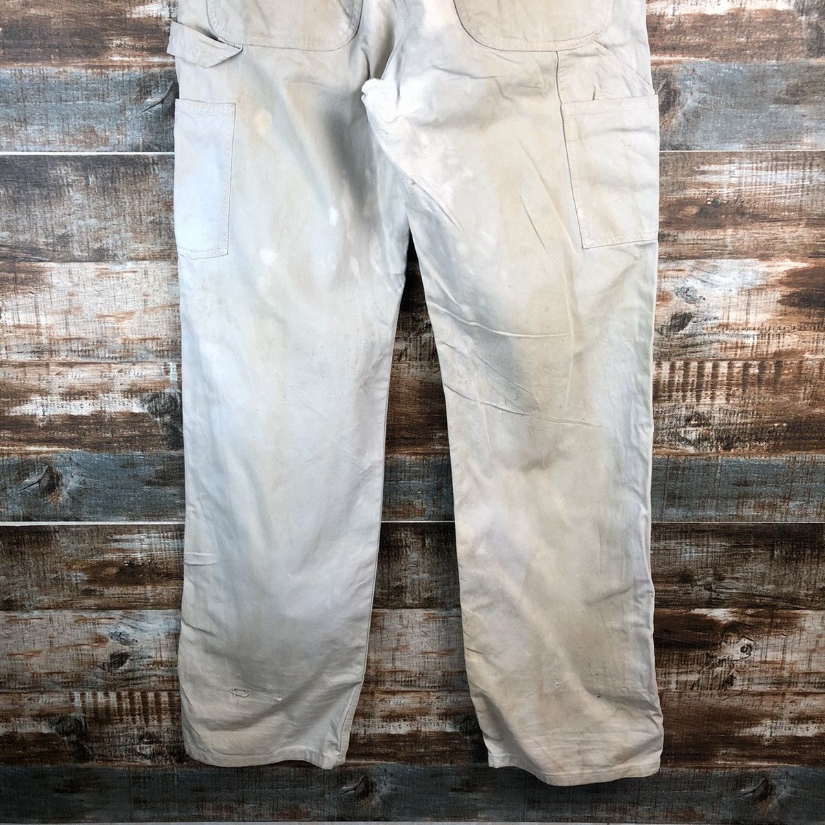 Carhartt Carhatt faded White dirty worker painter cargo Pants #A2588 Size US 33 - 3 Thumbnail